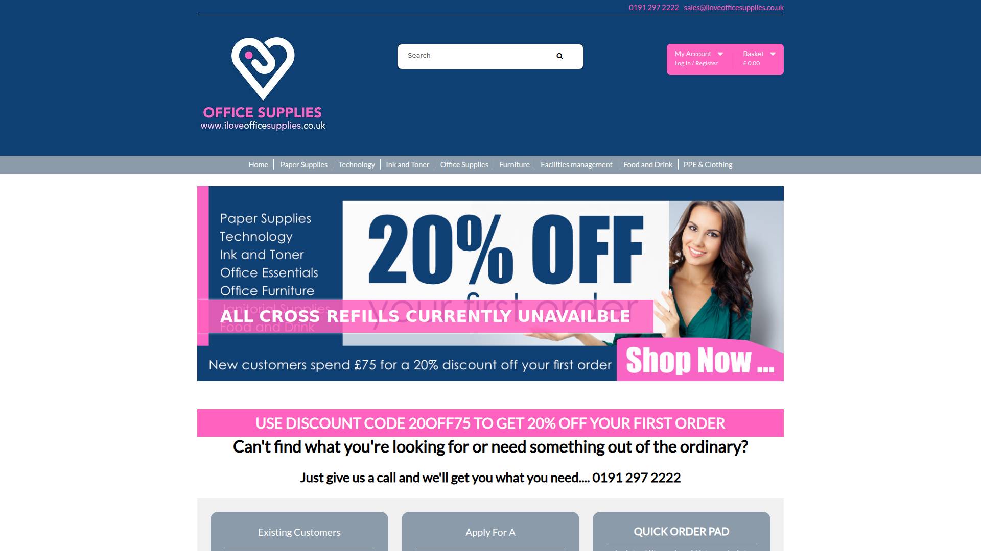 Wall to Wall Office Systems Website