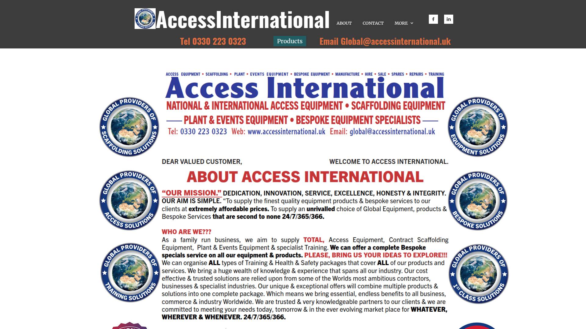 Access International Ltd  Website