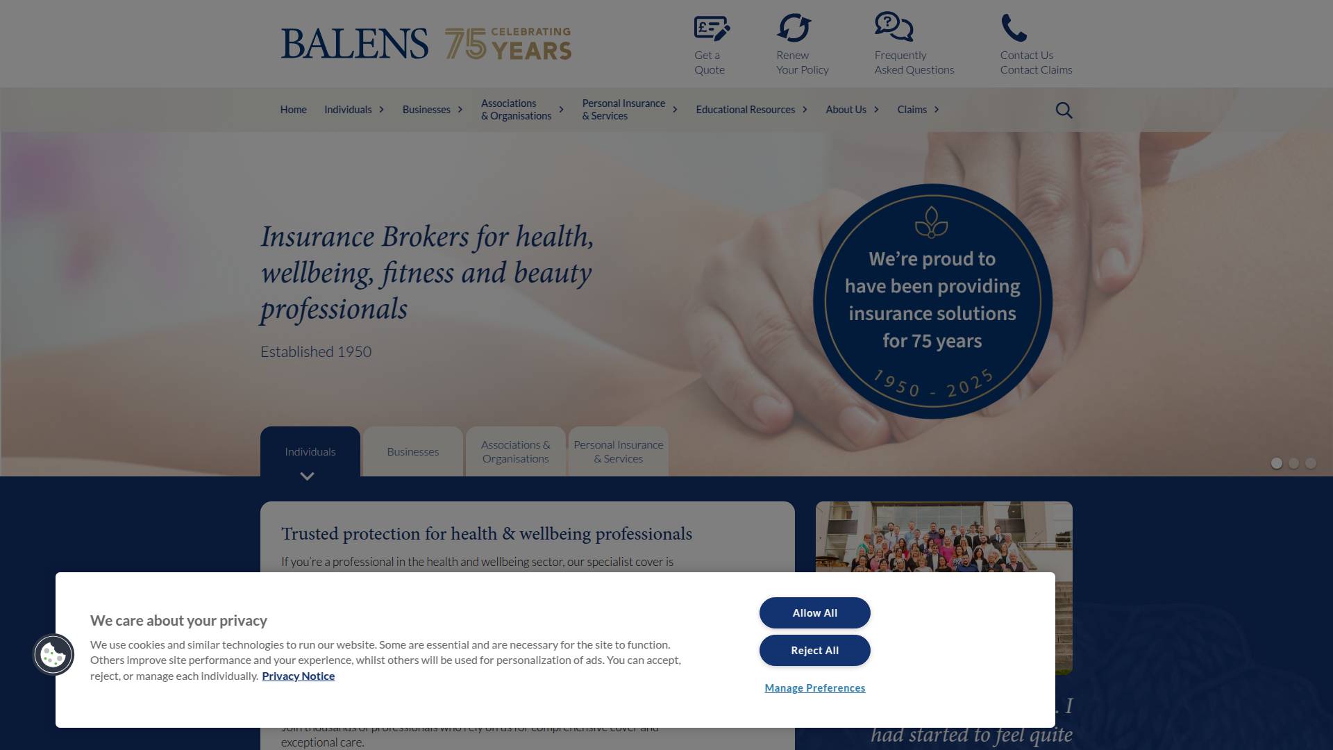 Balens Website