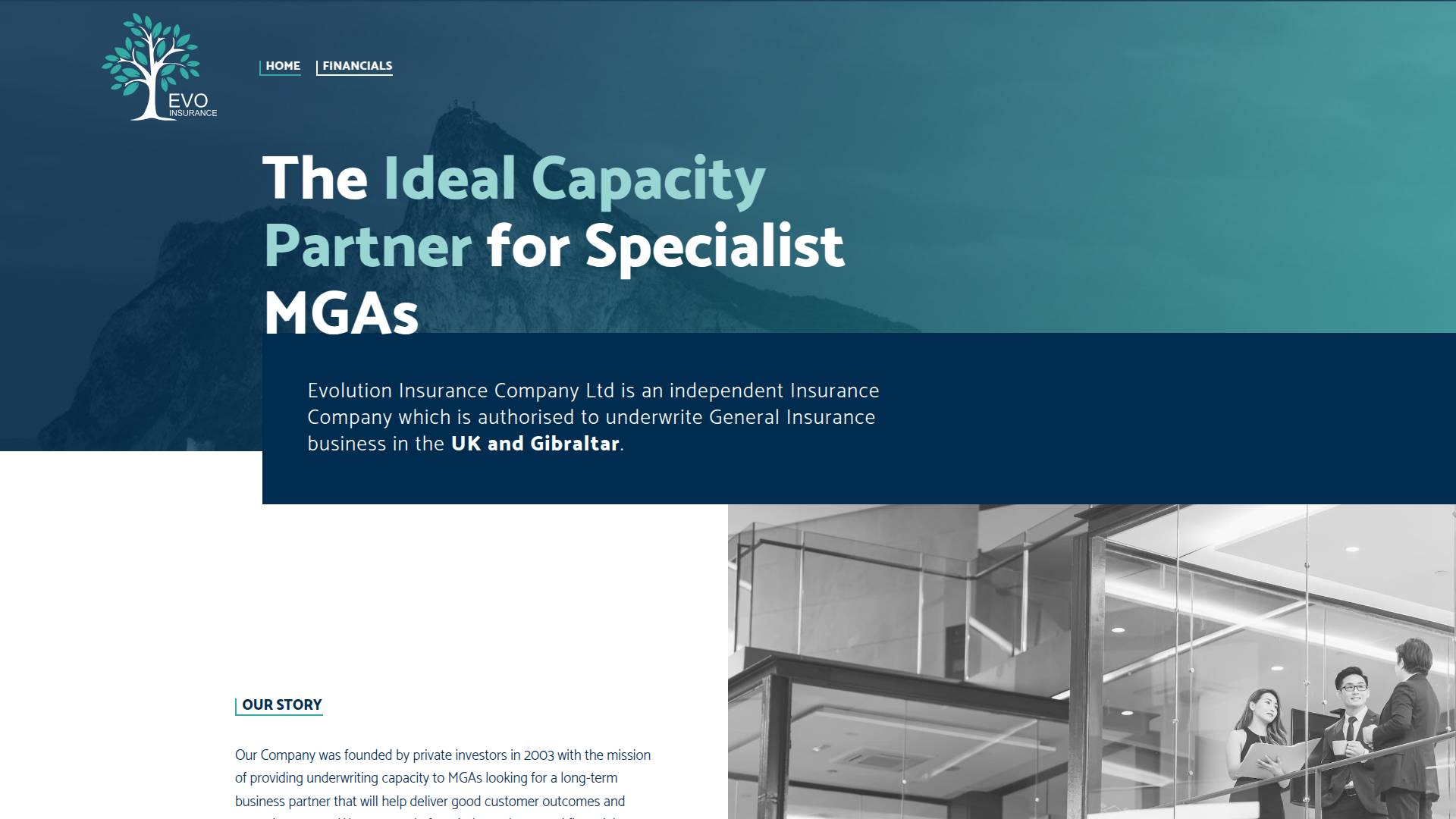 Evolution Insurance Website