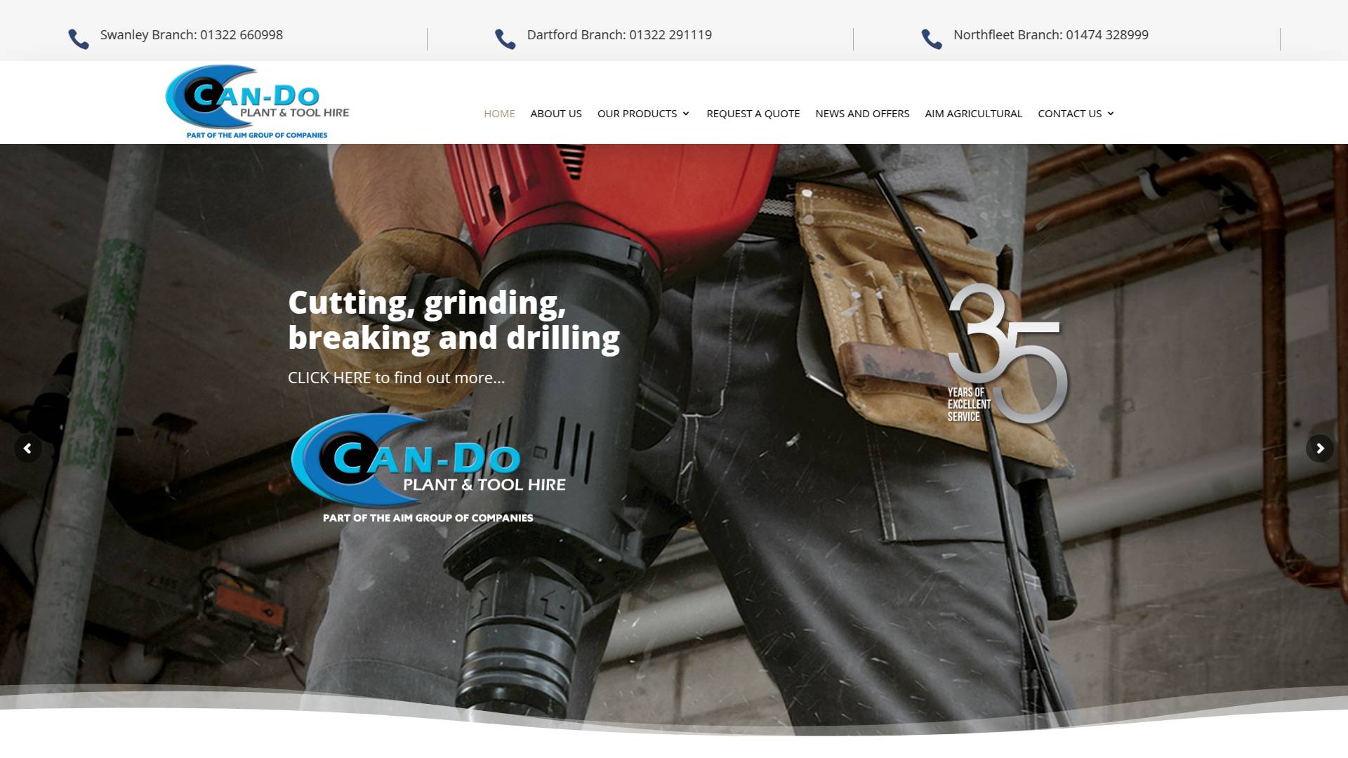 Can-Do Hire Centre Ltd Website