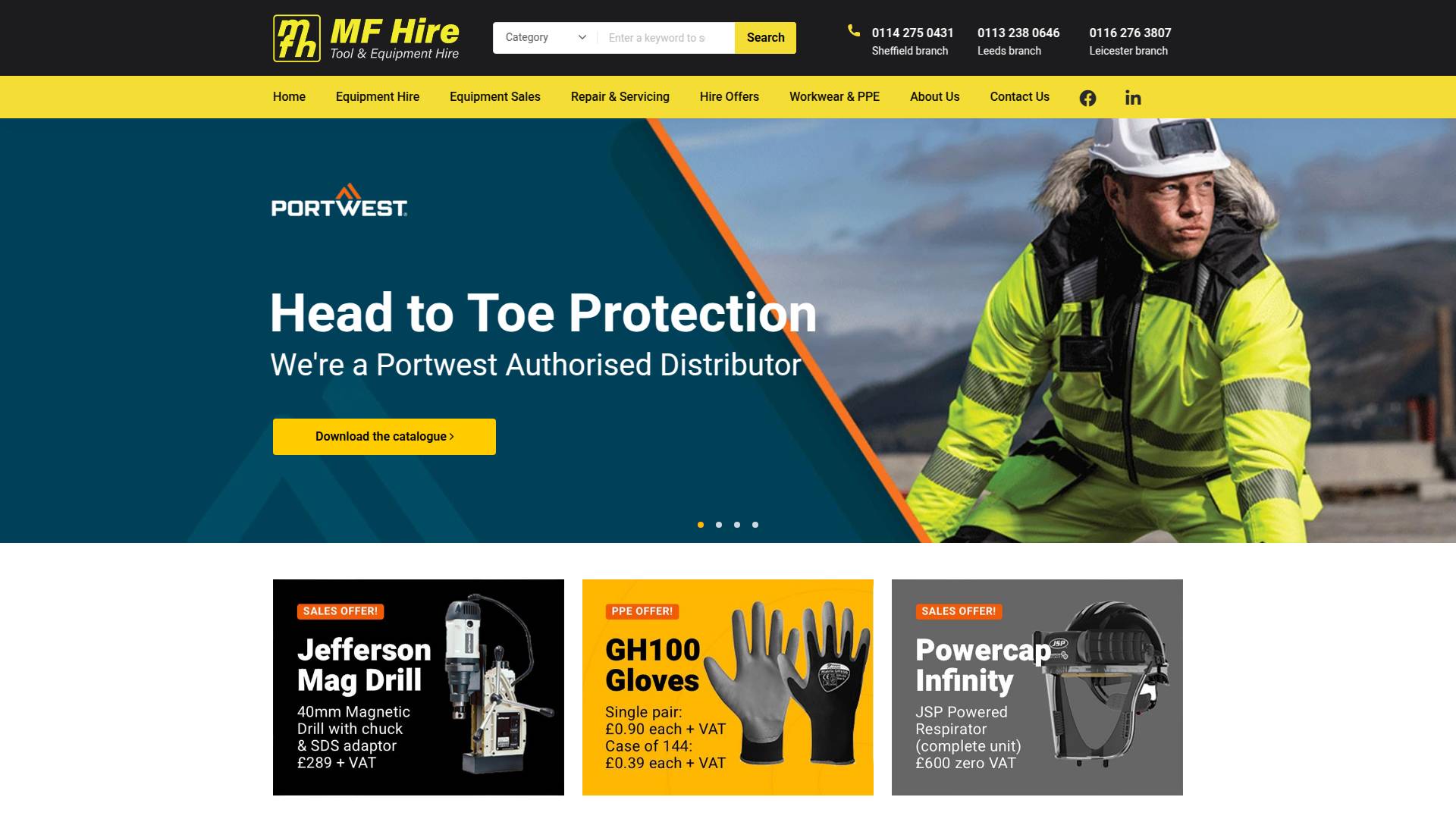 MFH Hire Ltd (Sheffield) Website