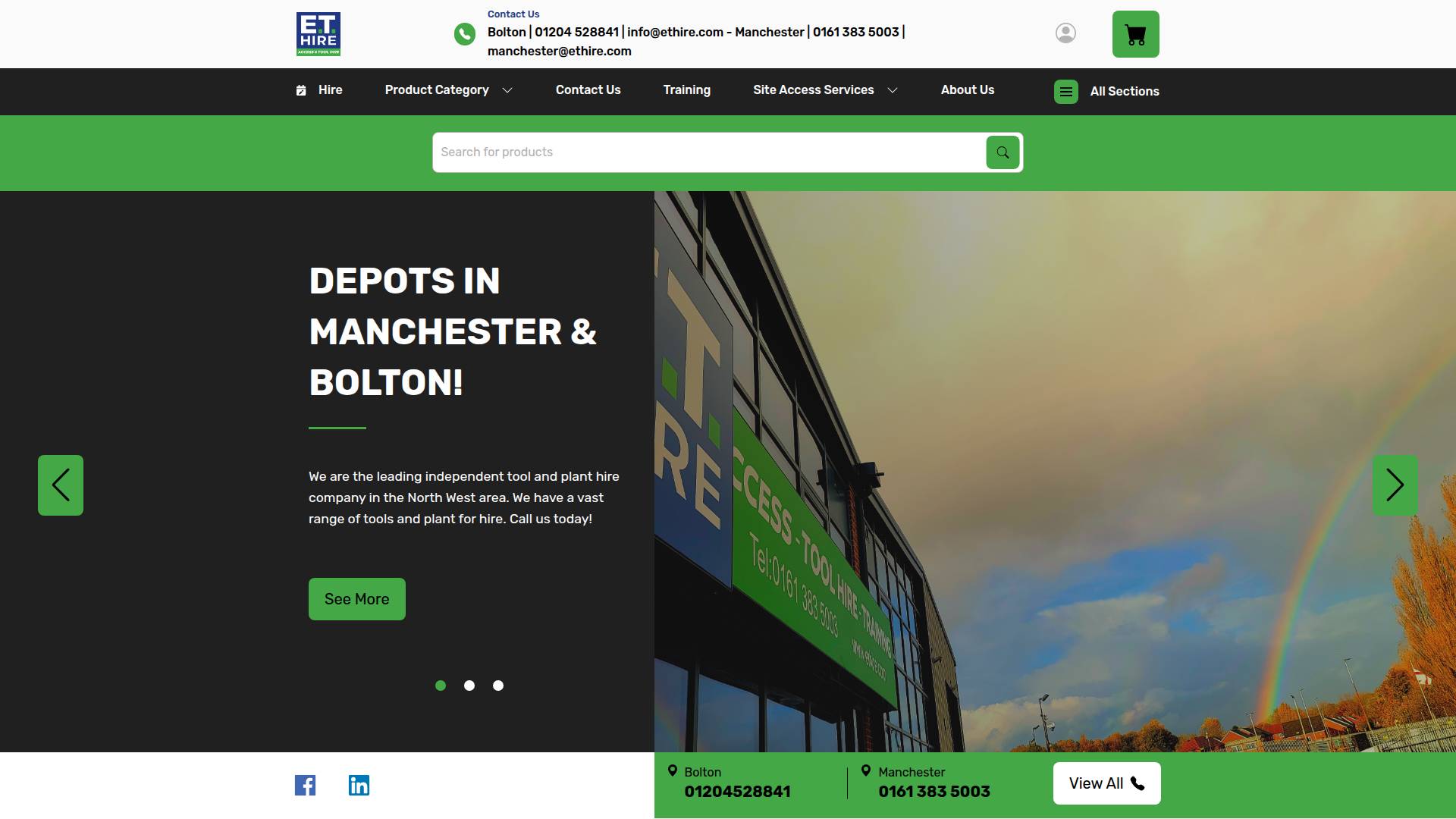 ET Hire Ltd Website