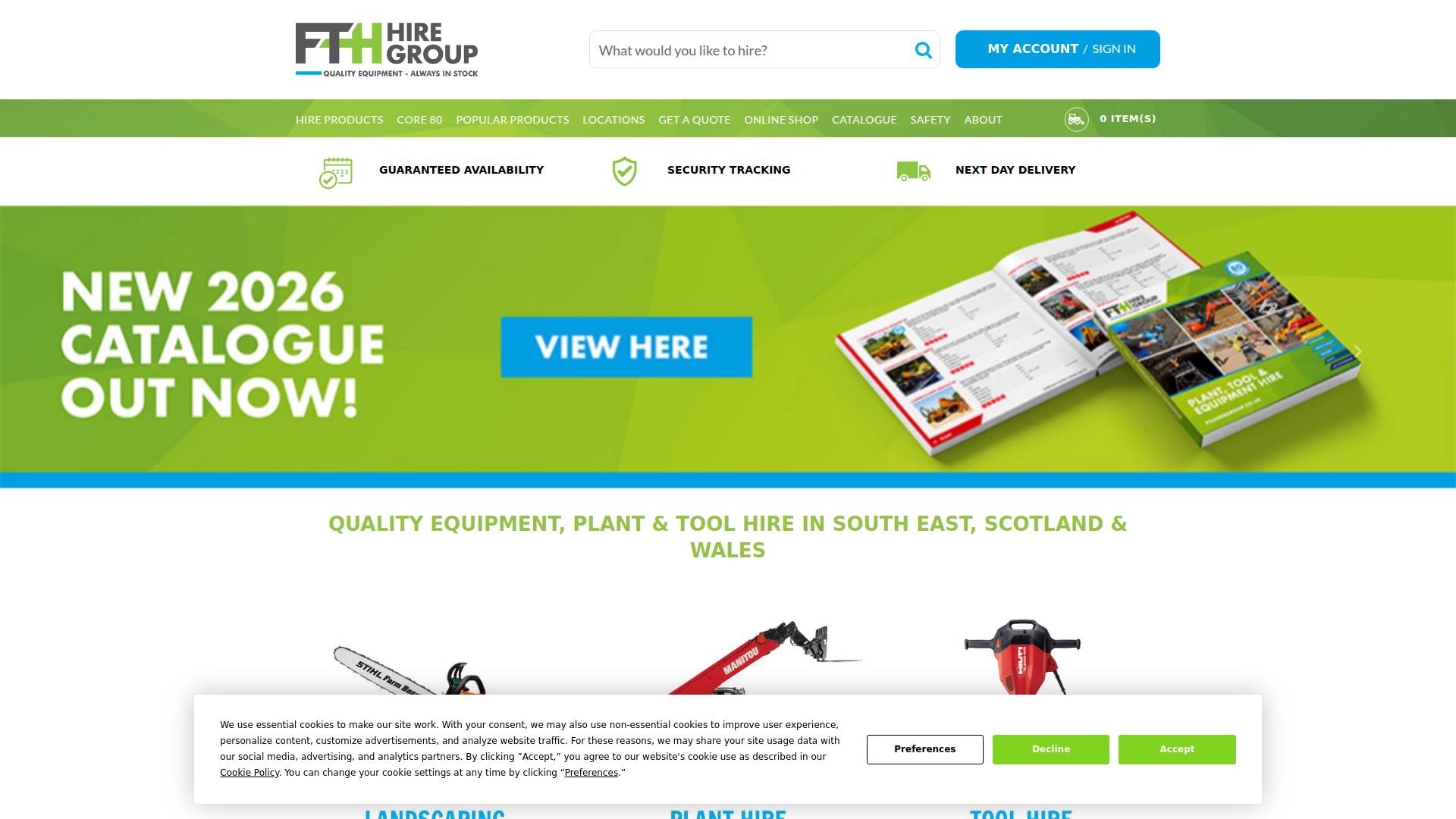 FTH Hire Group Ltd Website