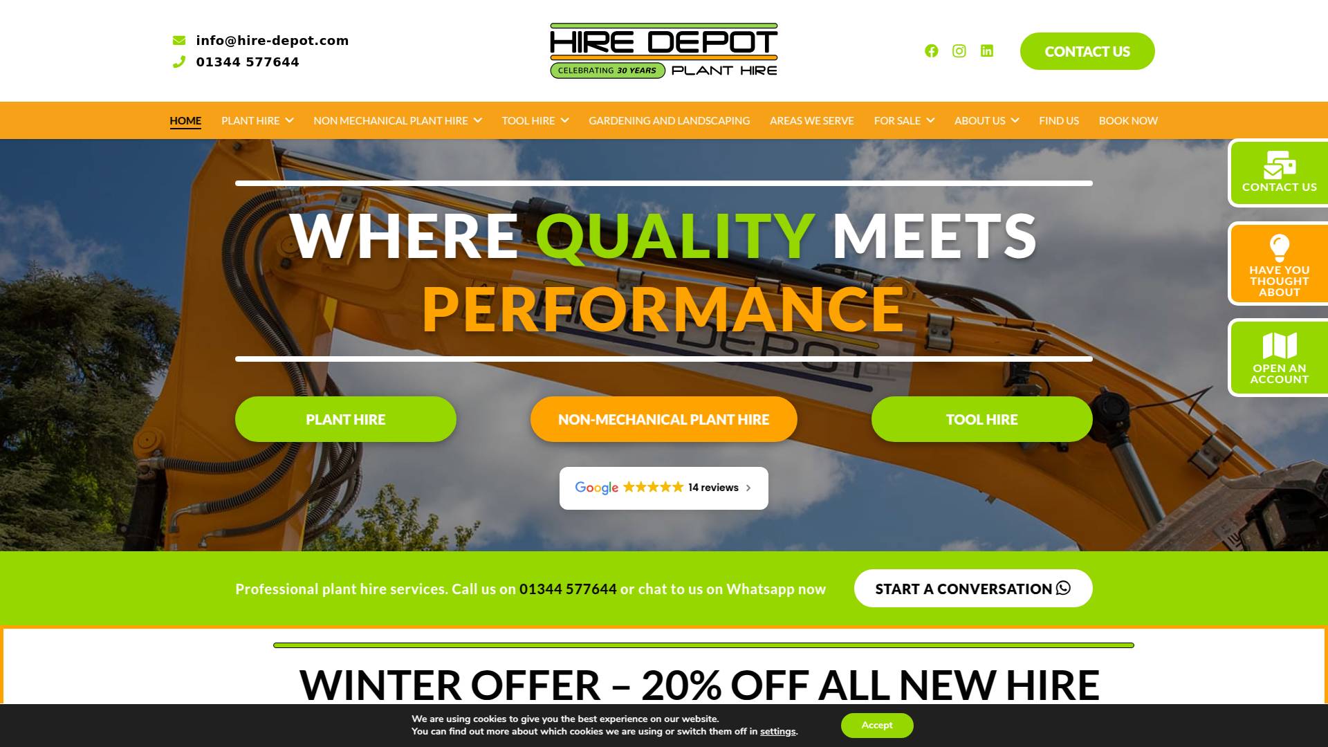 Hire Depot Website