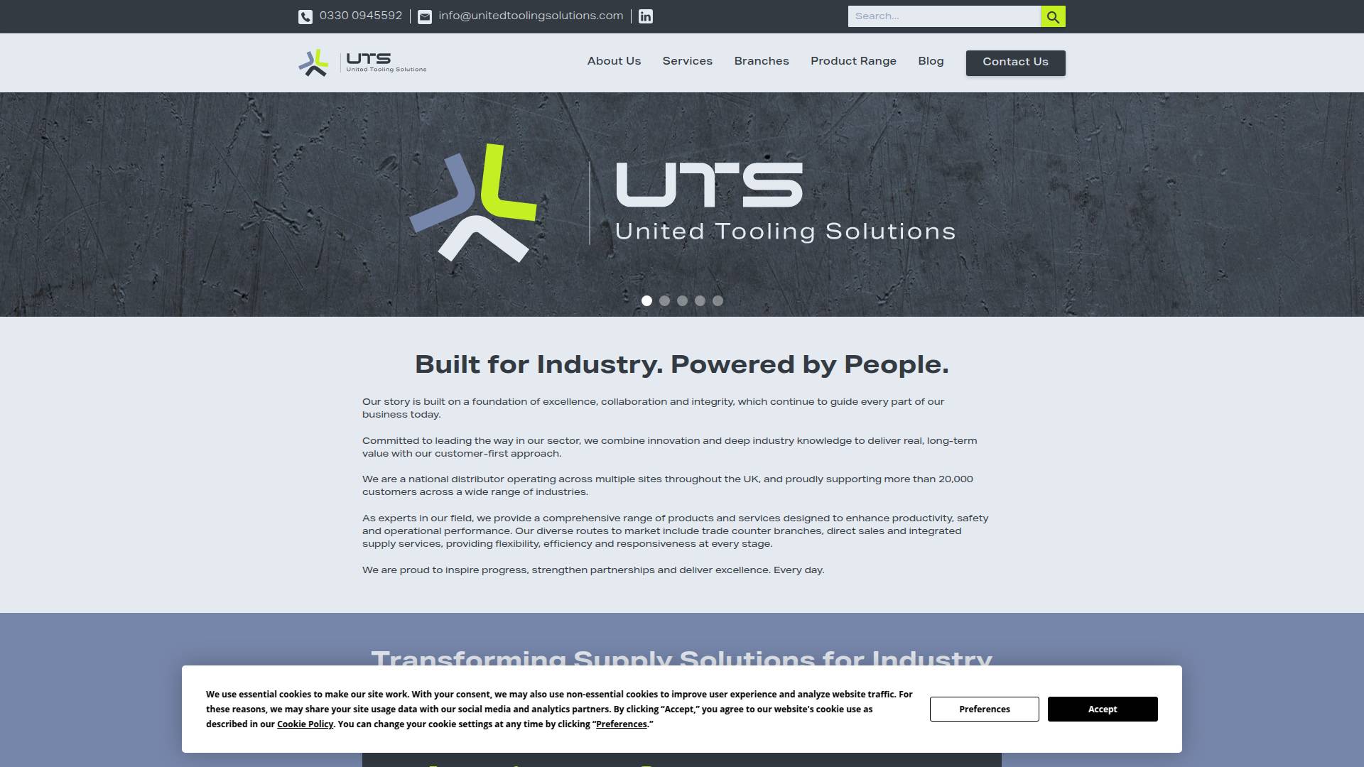 Record Power Tool Shop Website