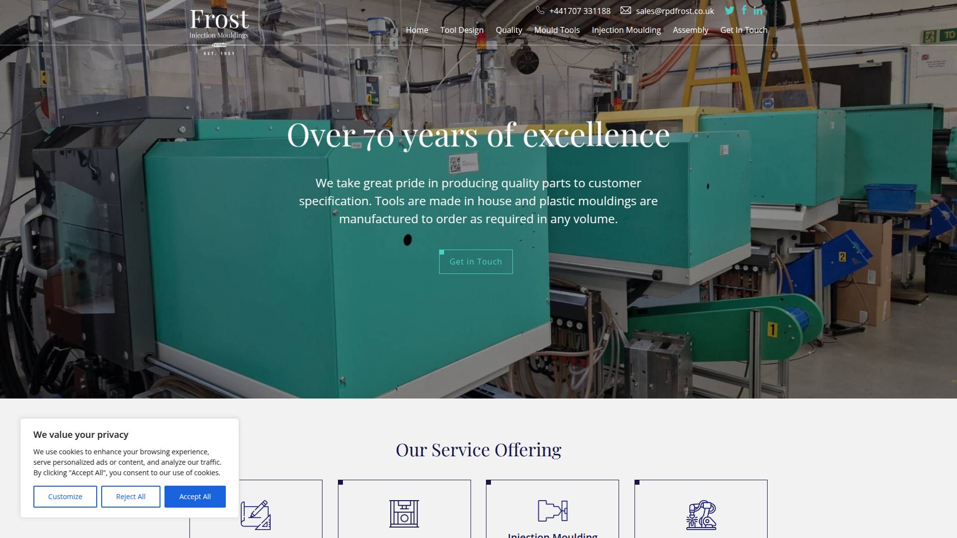 Robert P D Frost & Co Ltd Website