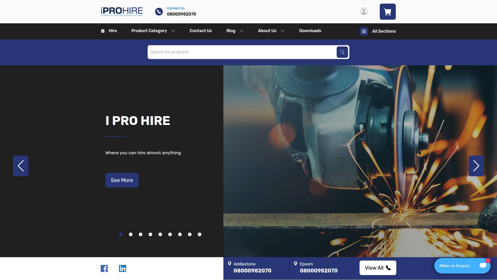 Surrey Hire & Sales Ltd Website