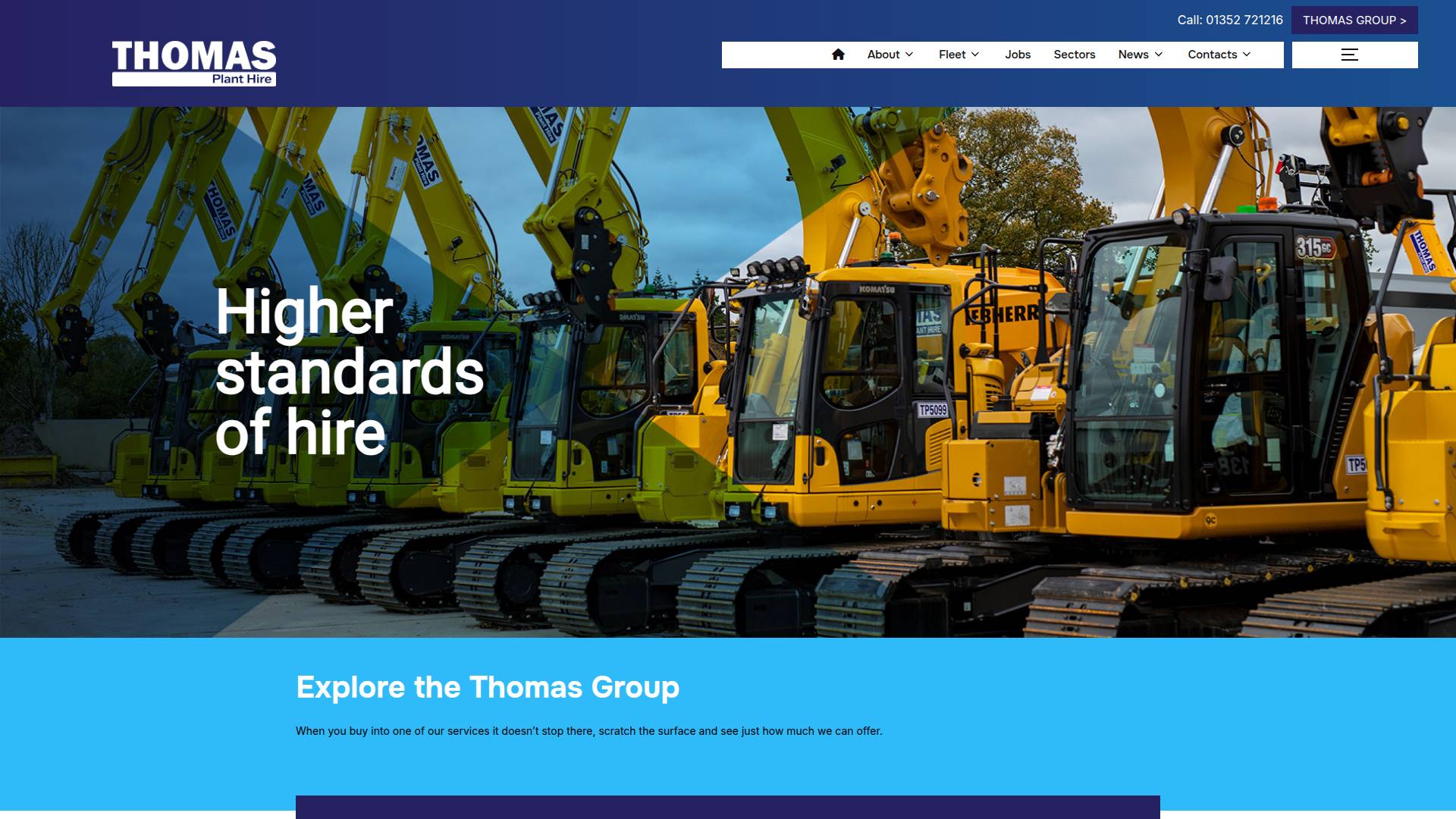 Thomas Plant Hire Ltd Website