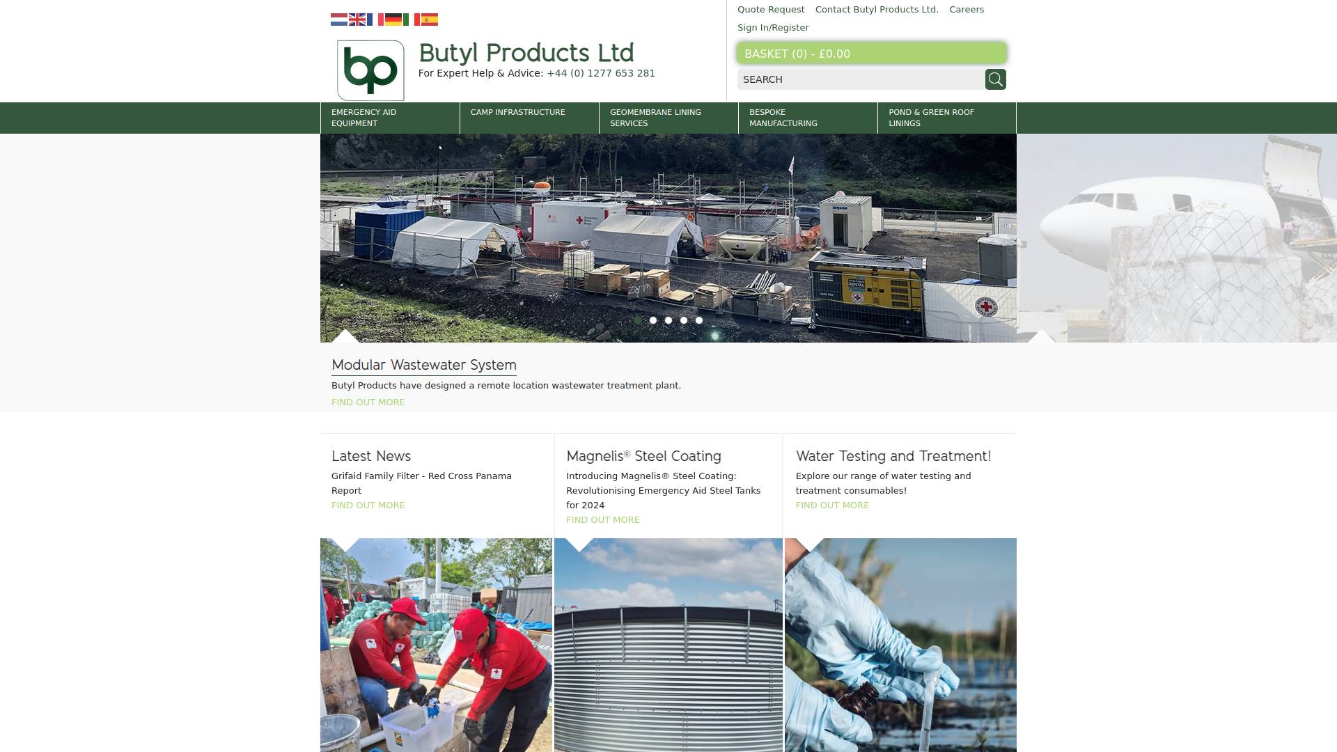 Butyl Products Ltd Website