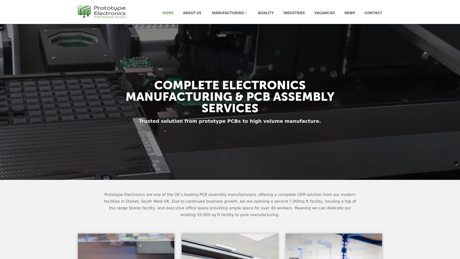 Prototype Electronics Ltd Website