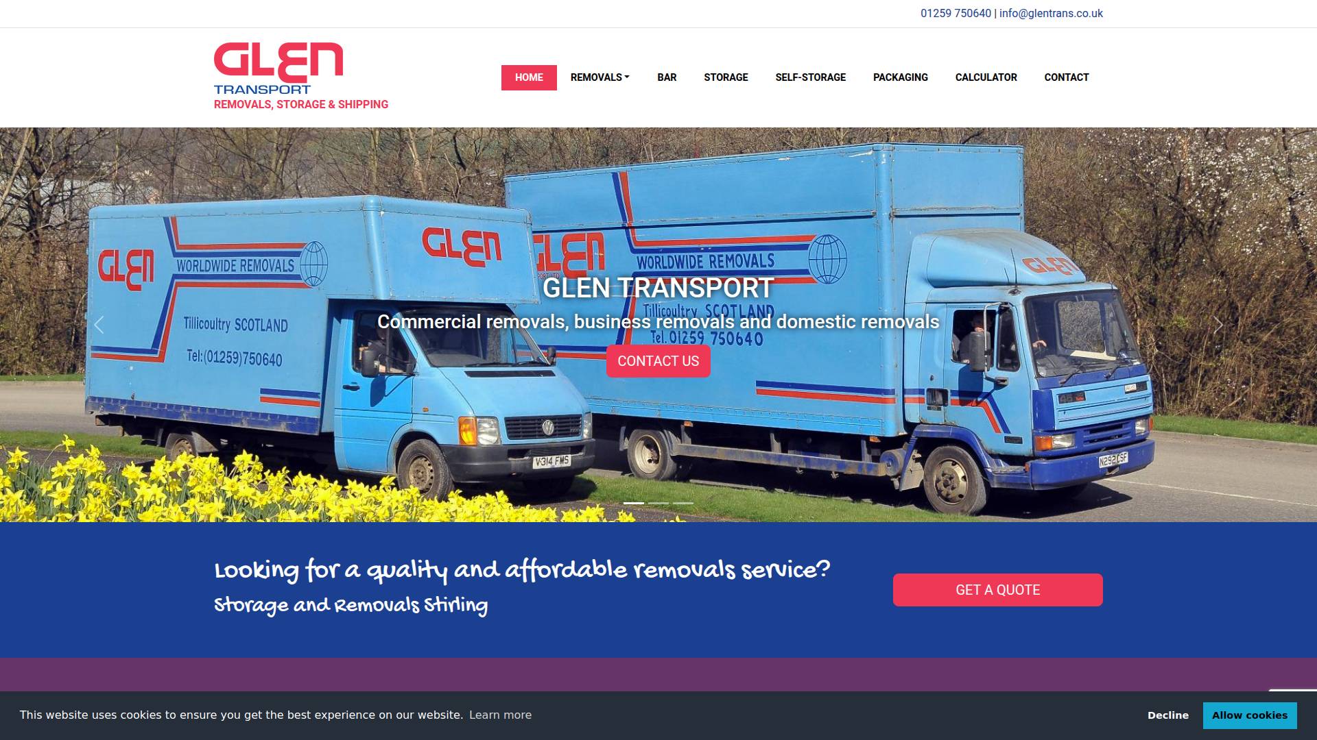 Glen Transport Ltd Website