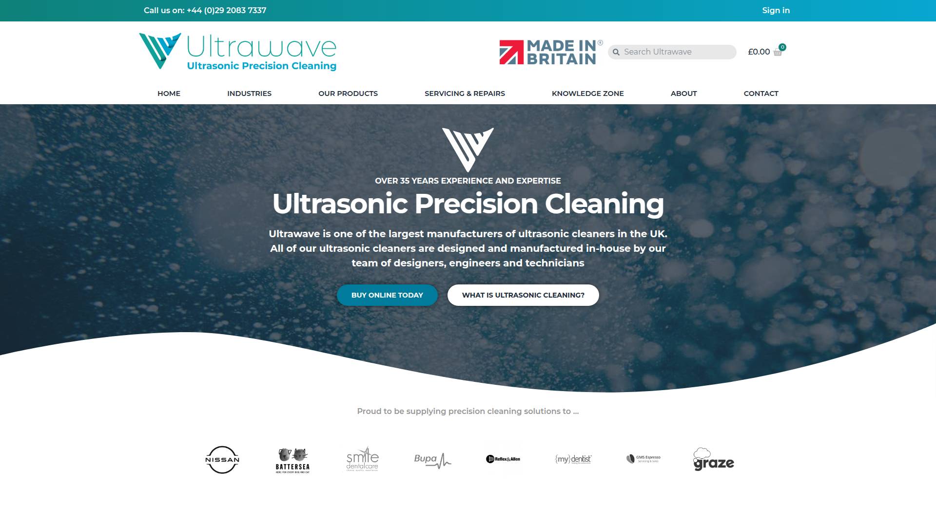 Ultrawave Ltd Website