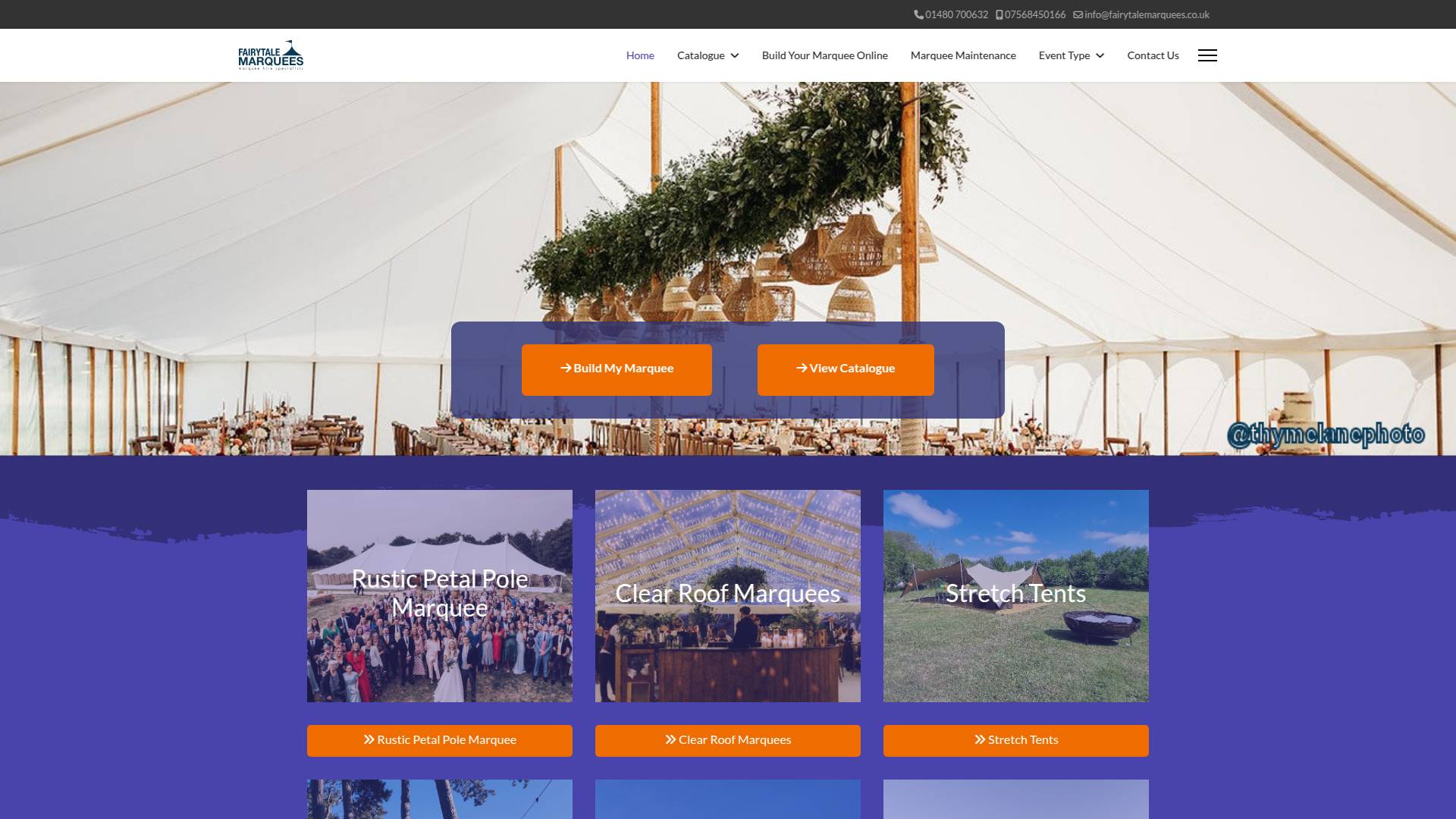 Fairytale Marquees Website