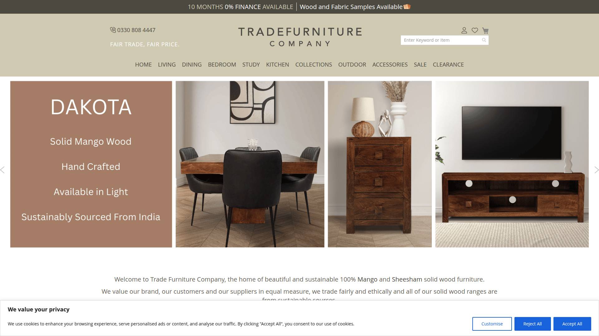 Trade Furniture Company Website