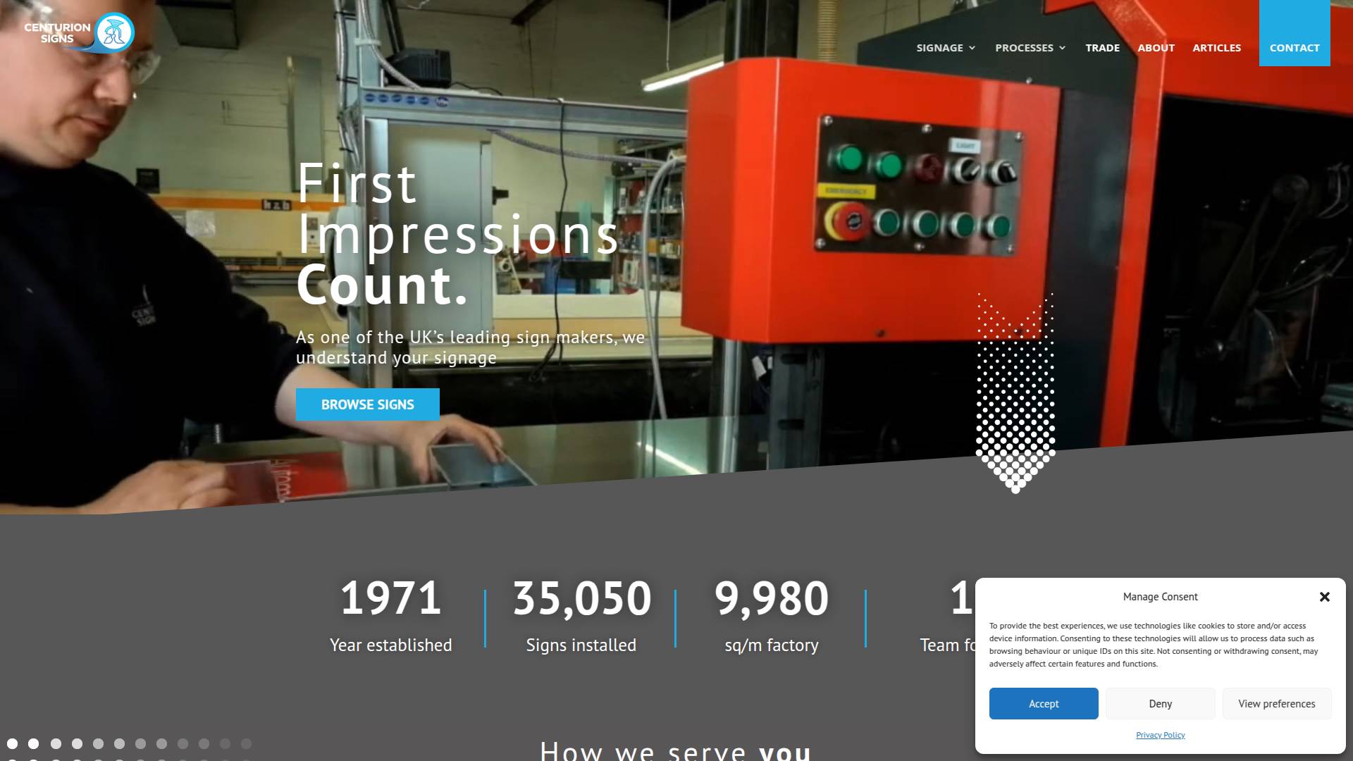Centurion Signs UK Website