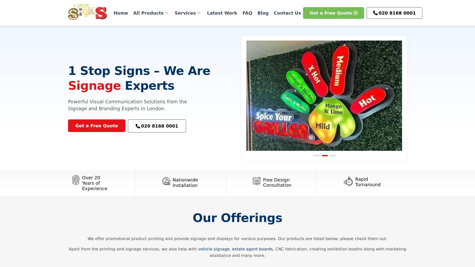 1 Stop Signs Website