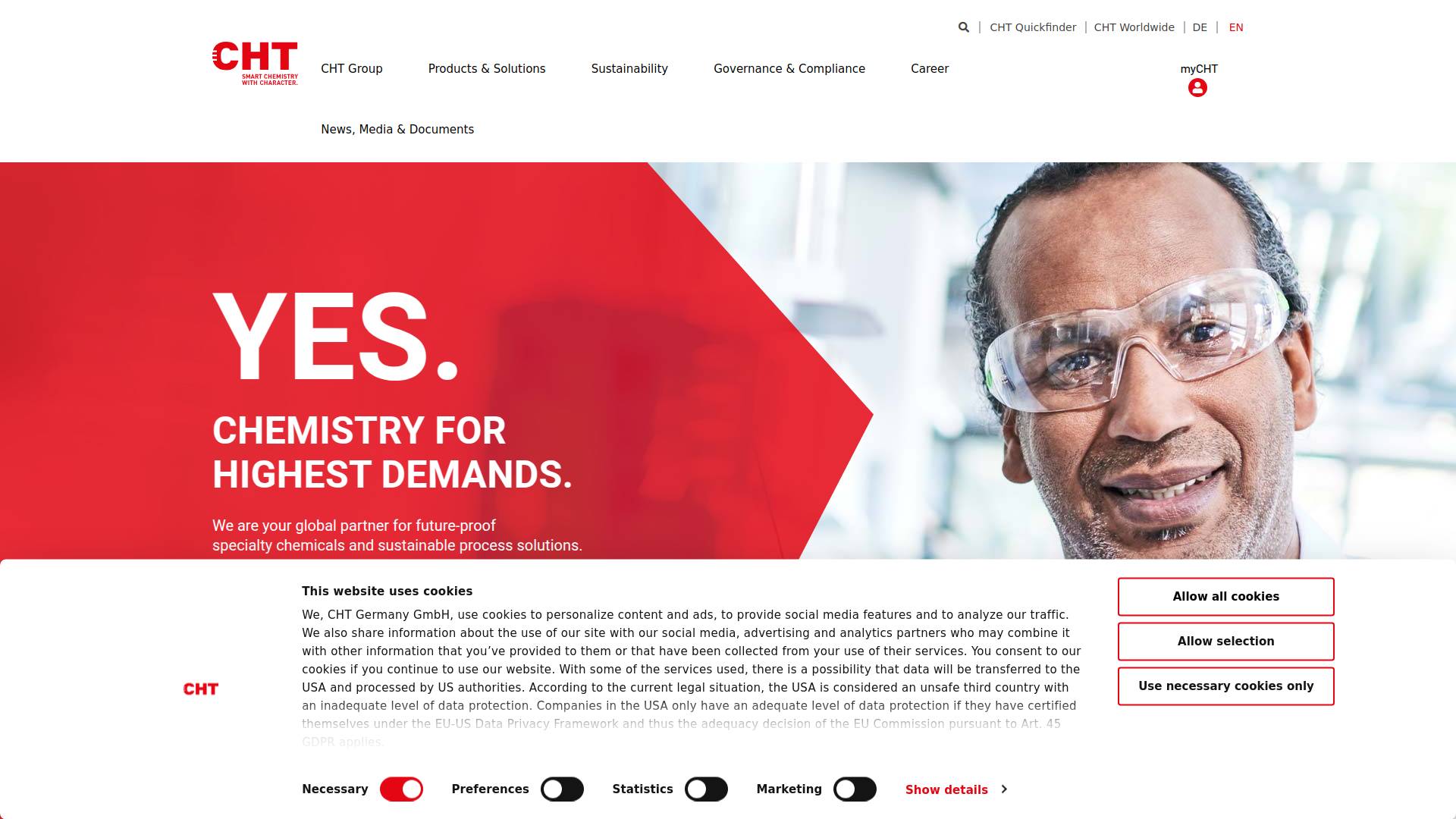 CHT Silicones Ltd Website