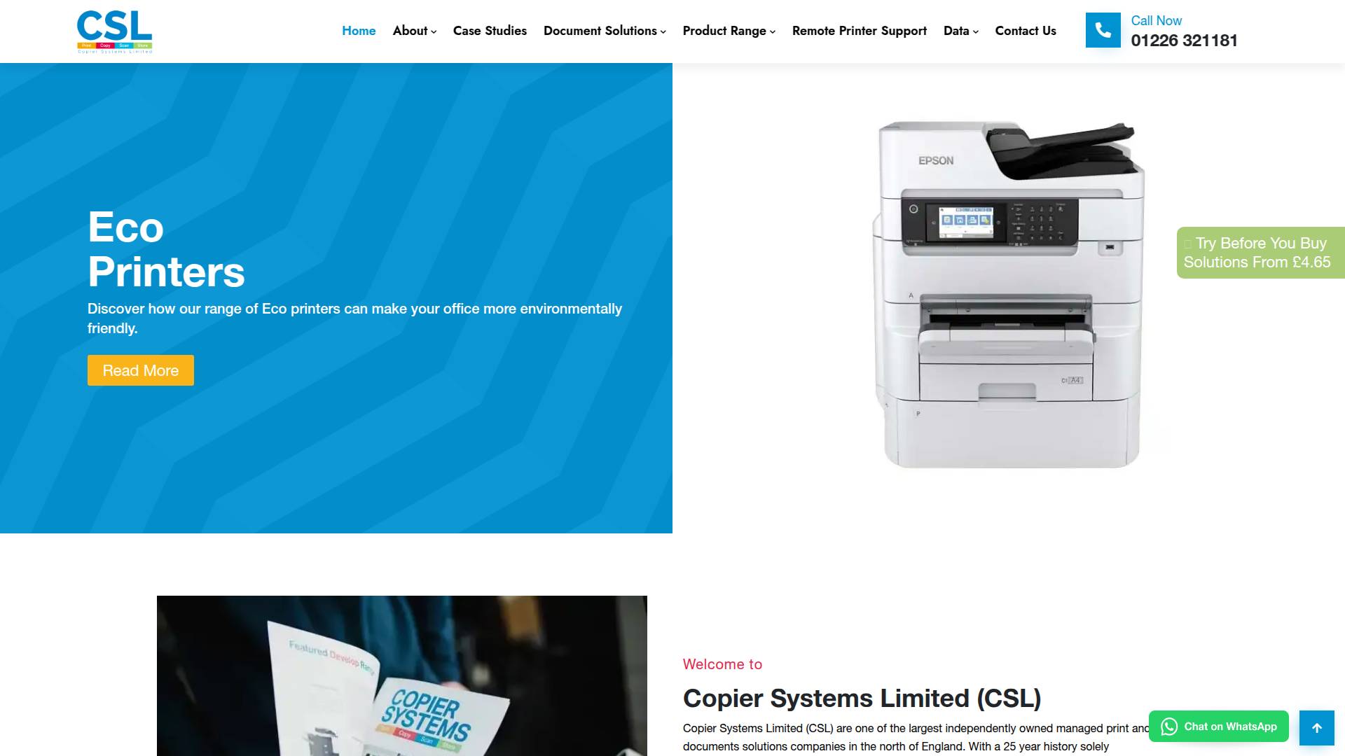 Copier Systems Ltd Website