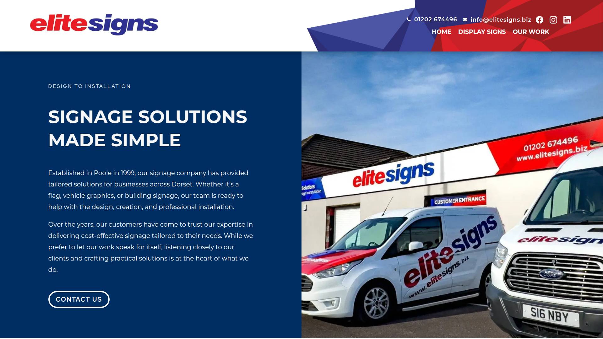 Elite Signs Website