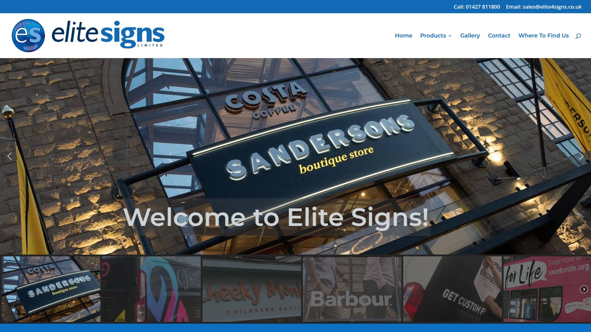 Elite Signs - Gainsborough Website