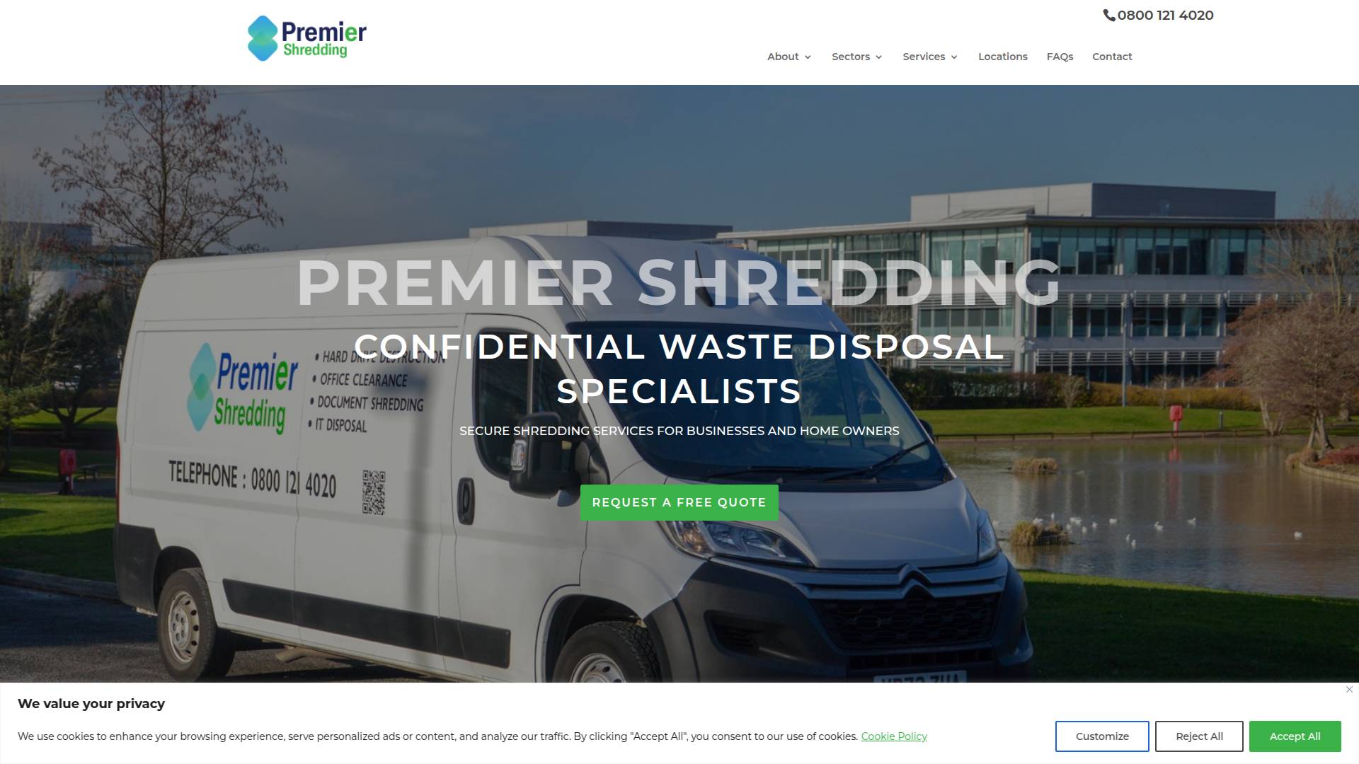 Premier Shredding Ltd Website