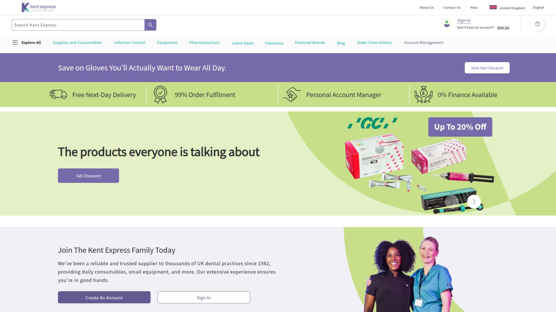 Kent Express Dental Supplies Website