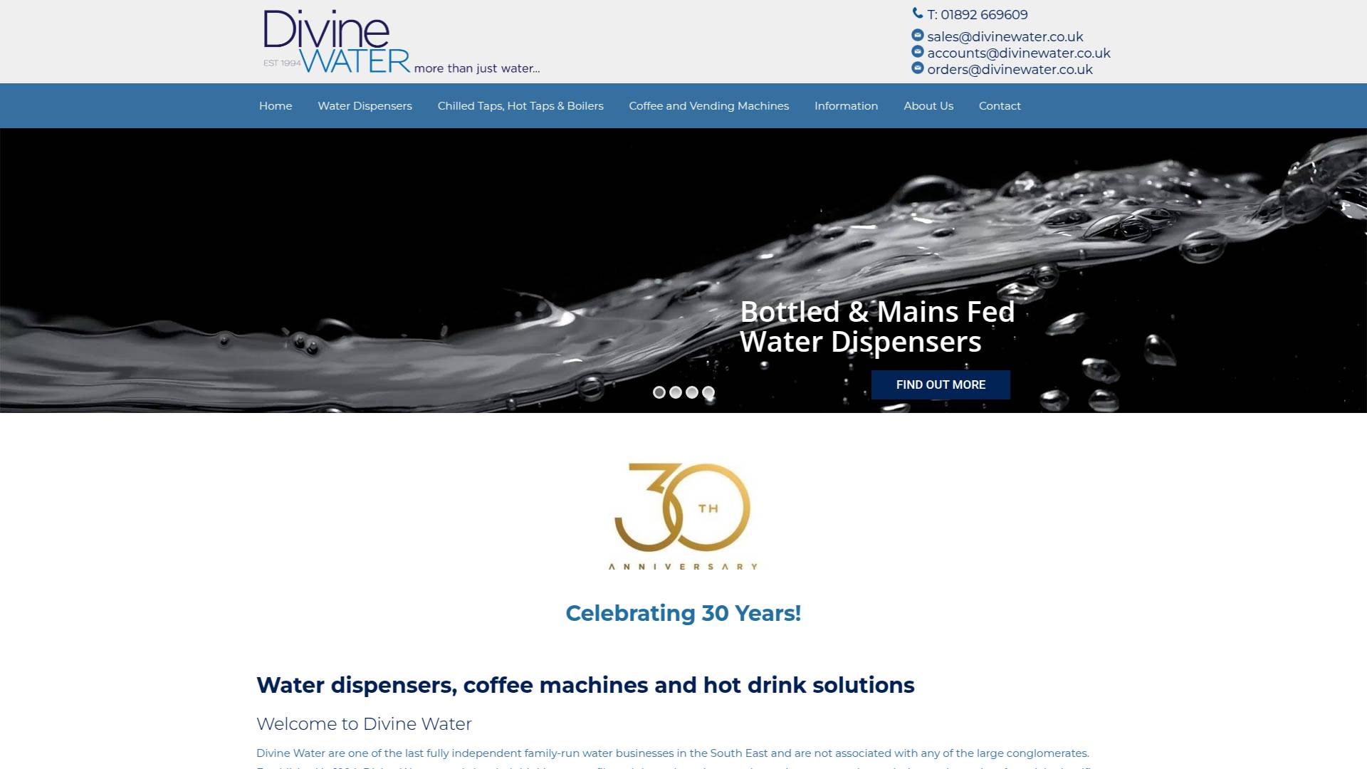 Divine Water Website