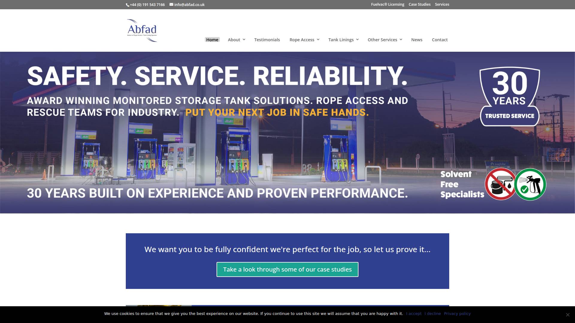 Abfad Ltd  Website