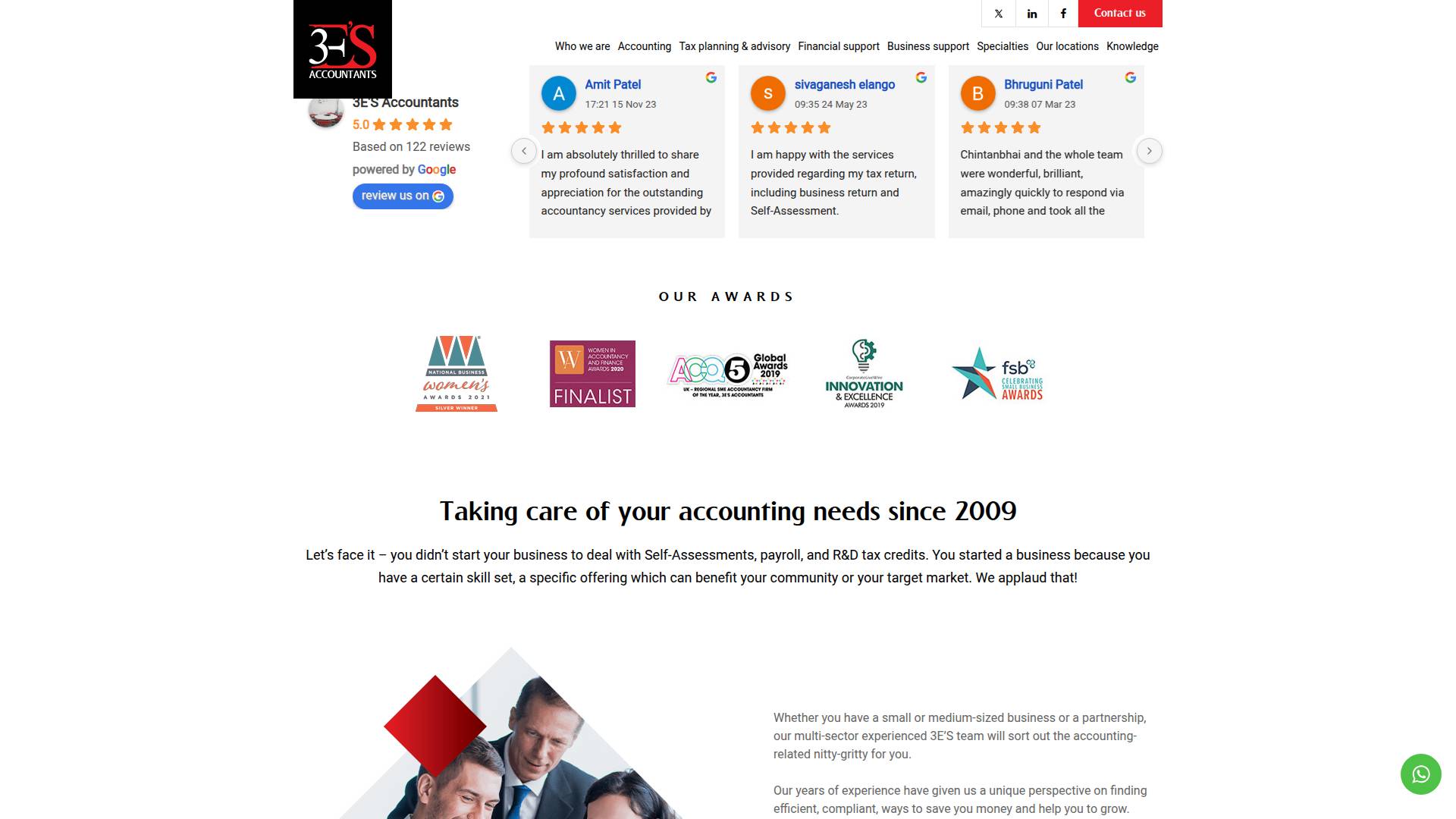 3E&rsquo;S Accountants Ltd Website
