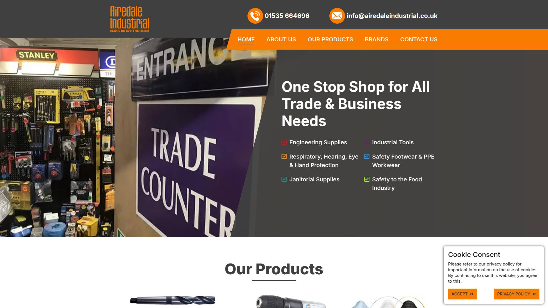 Airedale Industrial Website