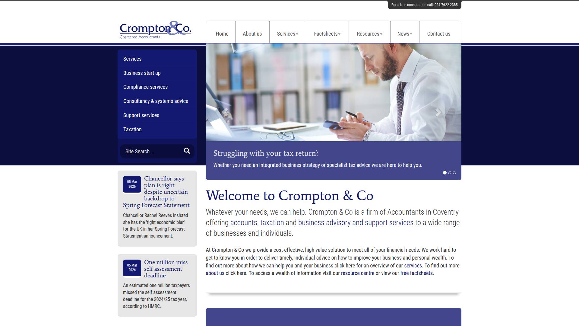 Accountants in Coventry Website