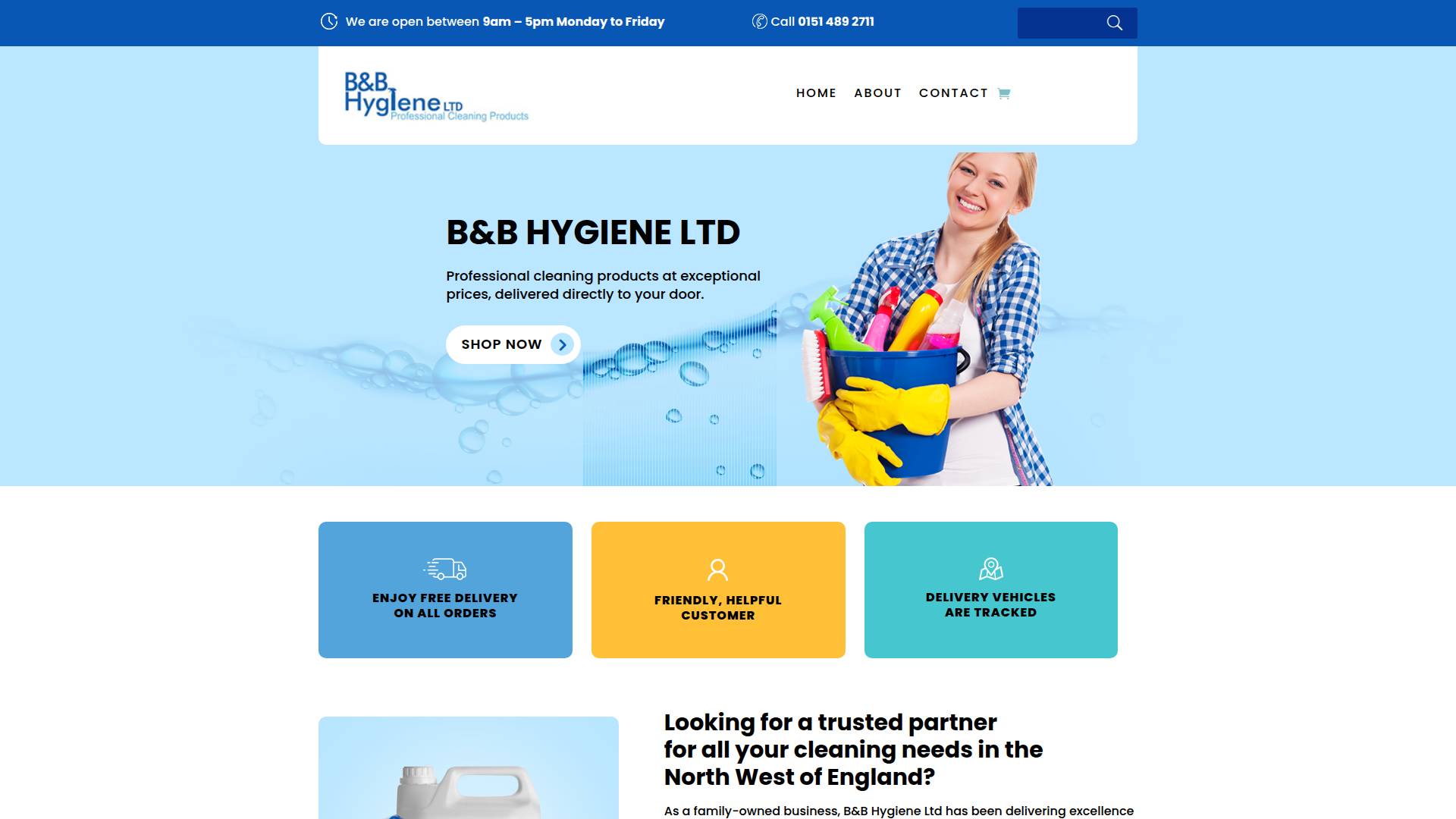 B & B Hygiene Ltd Website