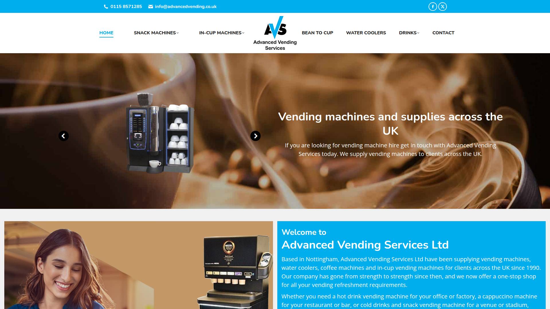 Advanced Vending Services Ltd Website