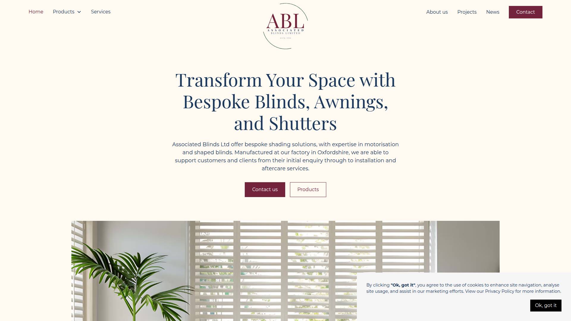 Associated Blinds Ltd Website