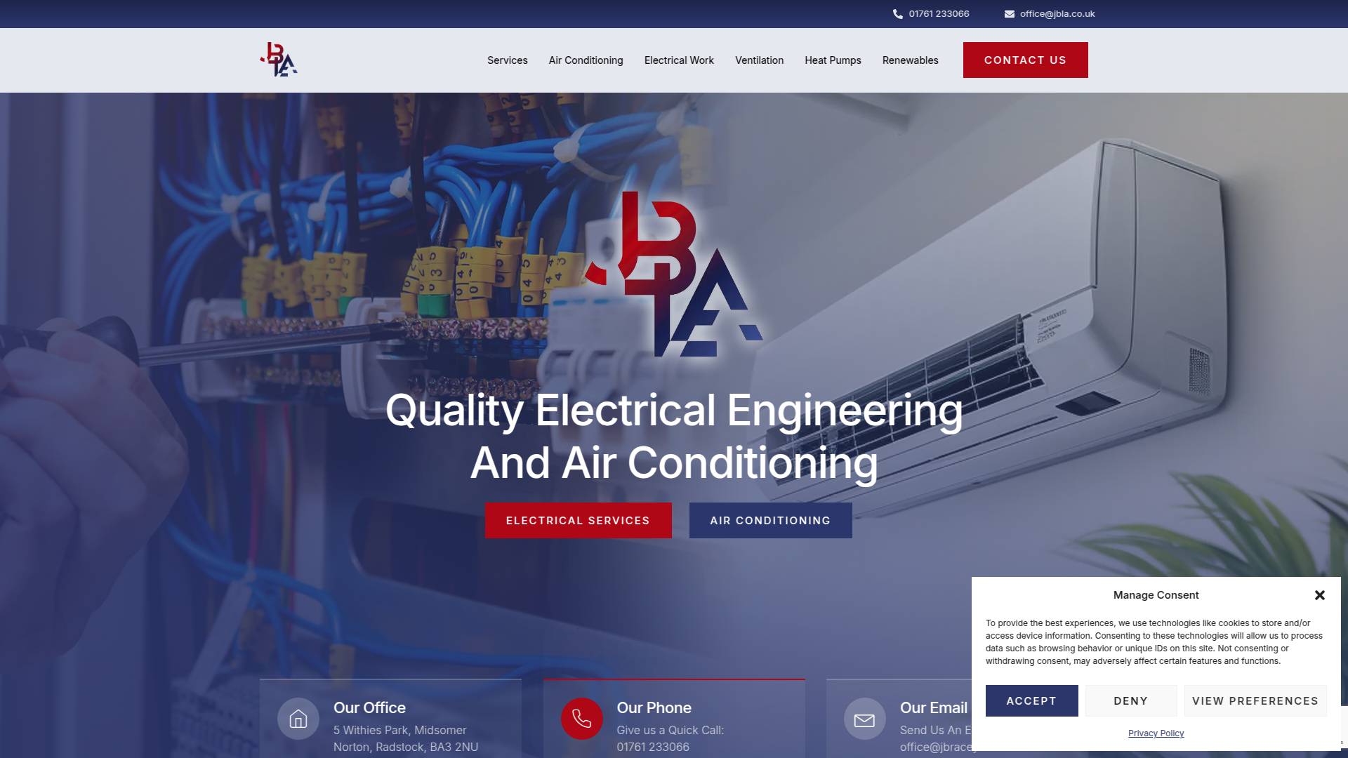 J Bracey Electrical Ltd Website