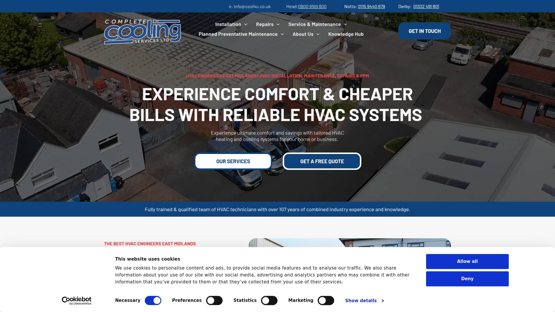 Complete Cooling Services Ltd Website
