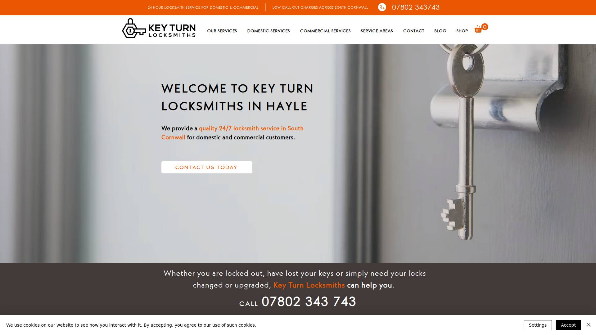 Key Turn Locksmiths Homepage