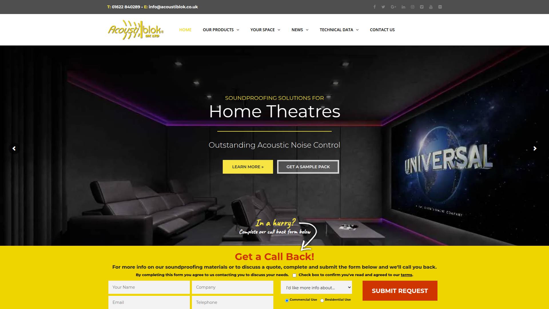 Acoustiblok UK Ltd Website