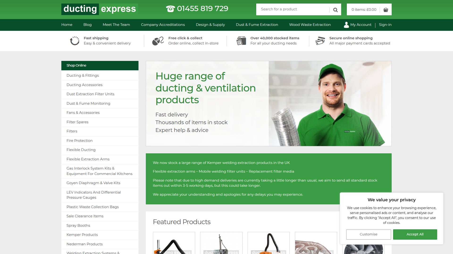 Ducting Express Website