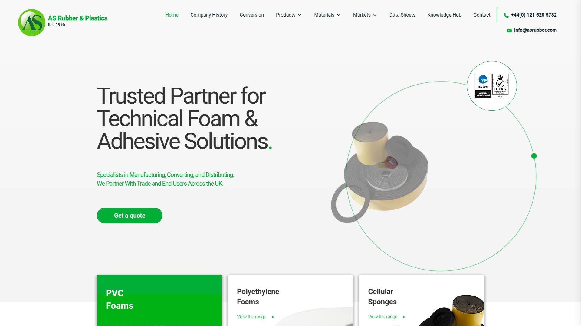 AS Rubber and Plastics Ltd Website