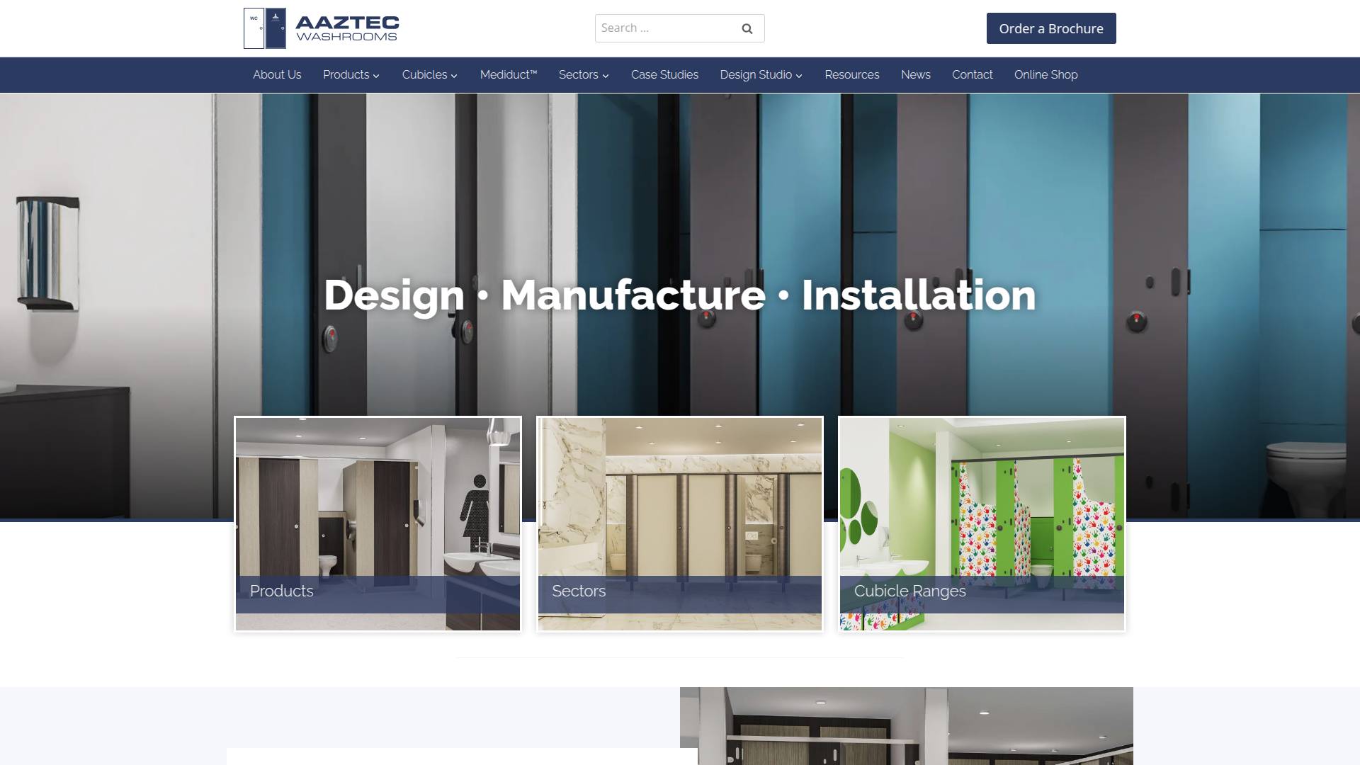 Aaztec Washrooms Website