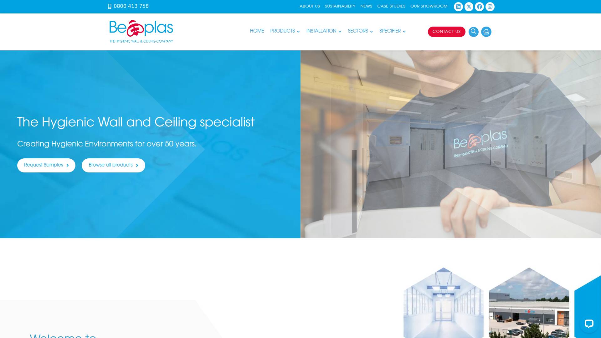 Be-plas Hygienic Walls & Ceilings Ltd Website