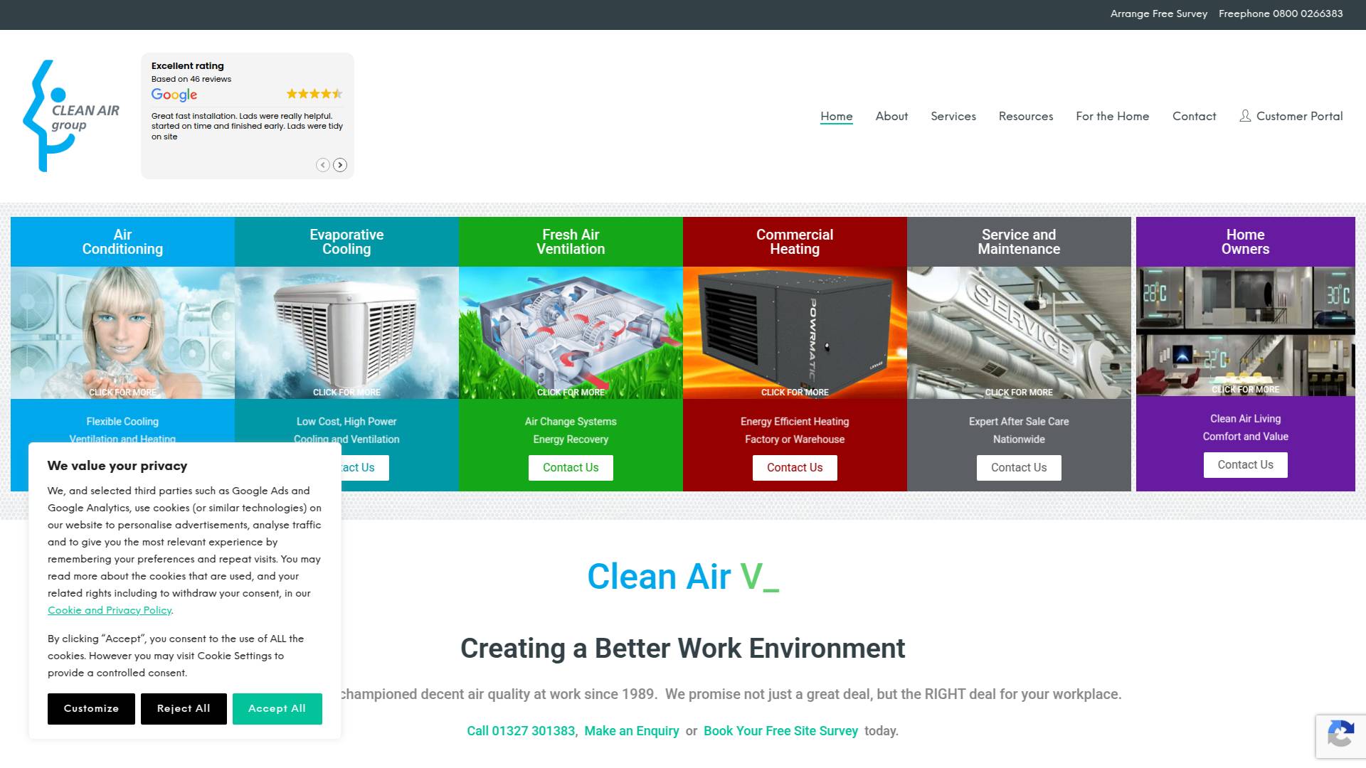 Clean Air Technology Ltd (Clean Air Group) Website