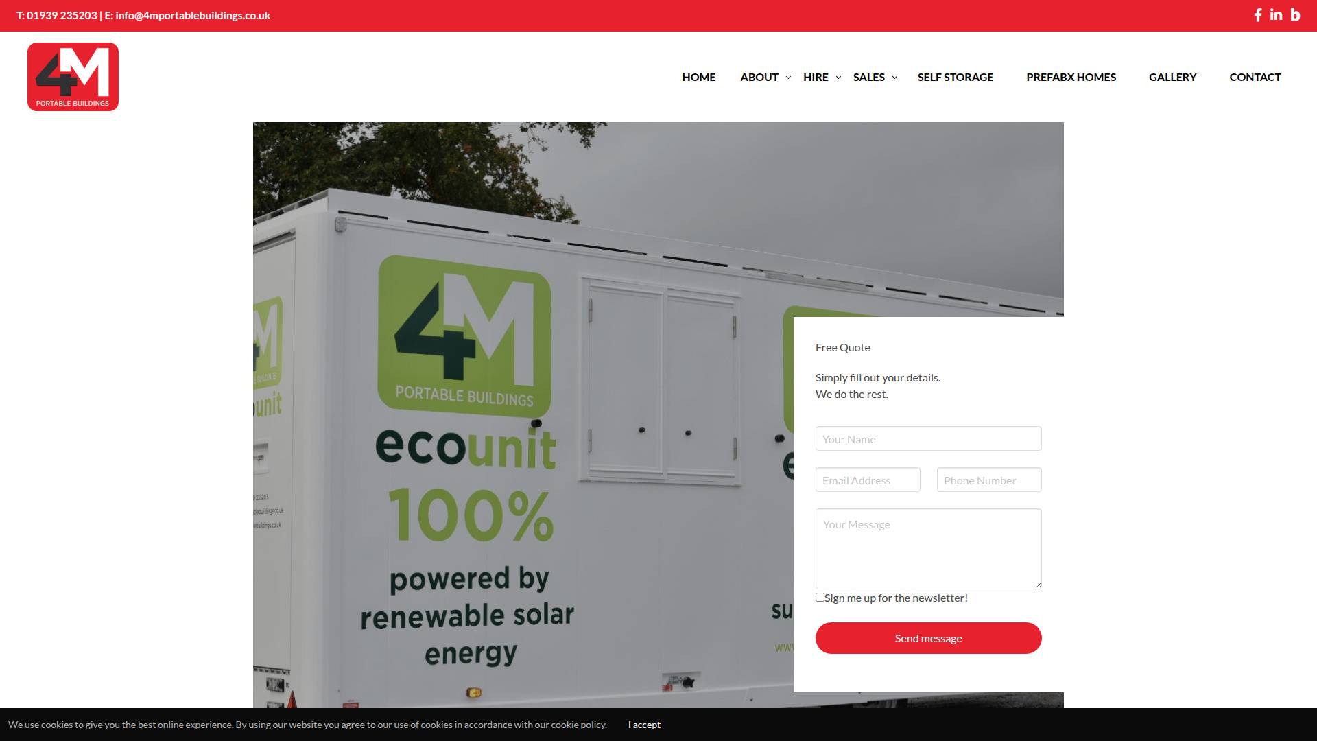 4m Portable Buildings Ltd Website