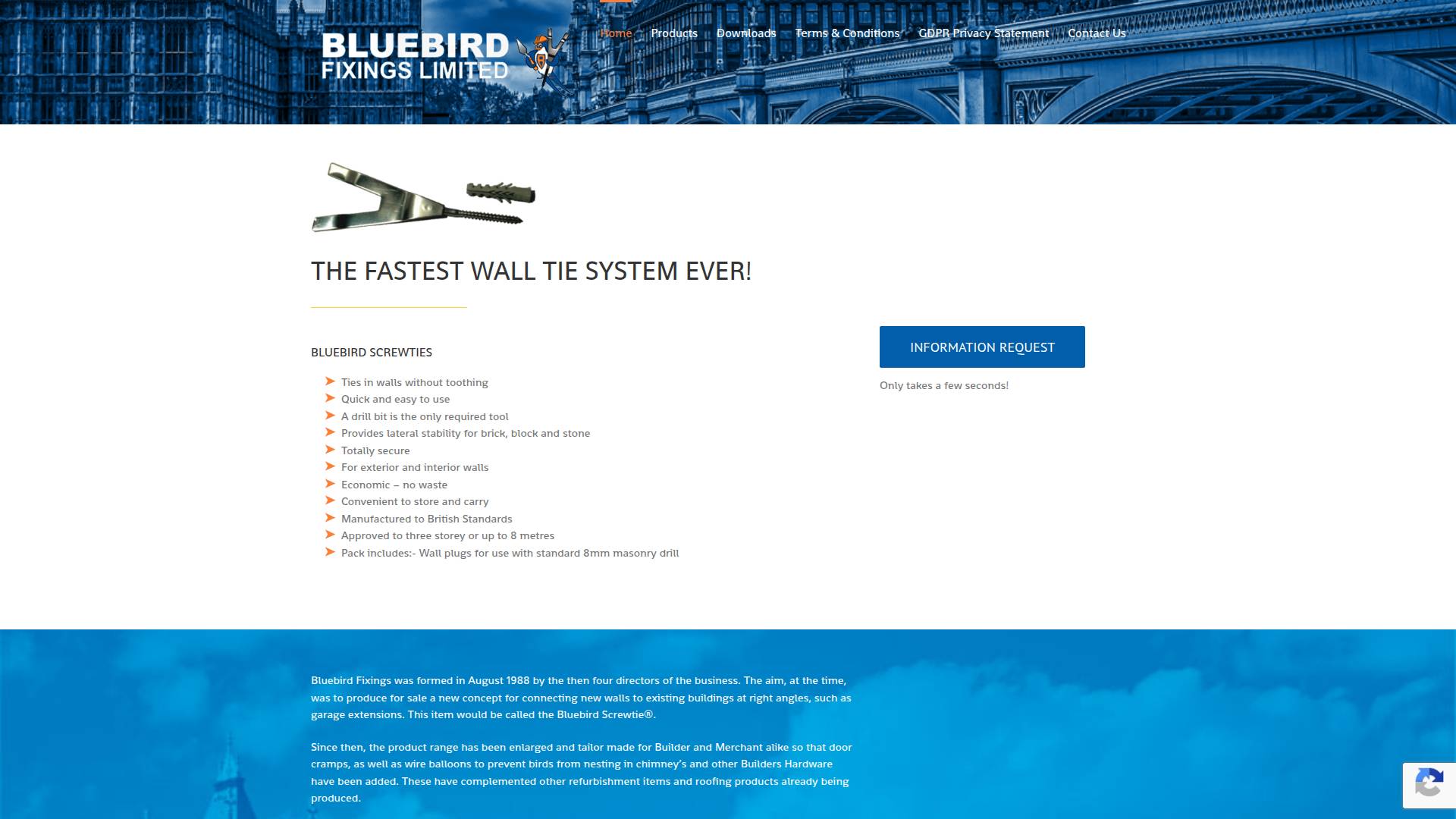Bluebird Fixings Ltd Website