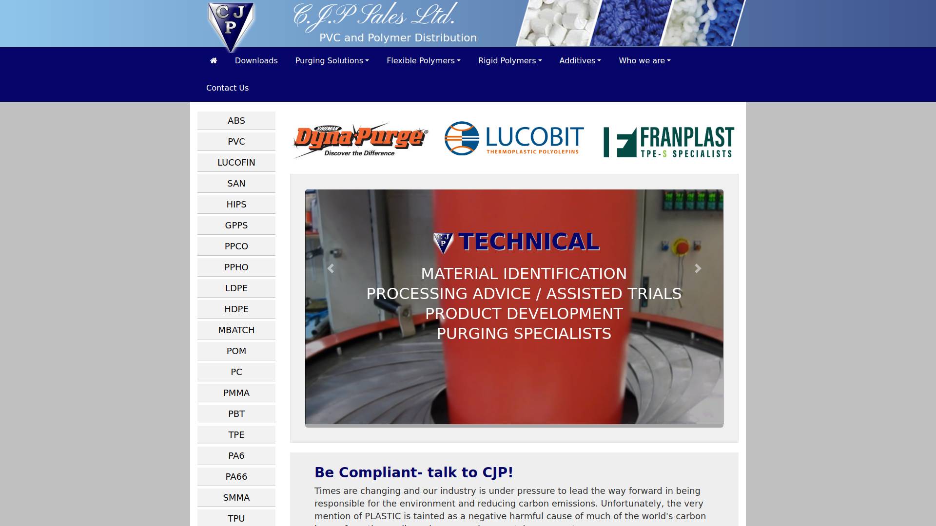 C.J.P. Sales Ltd Website