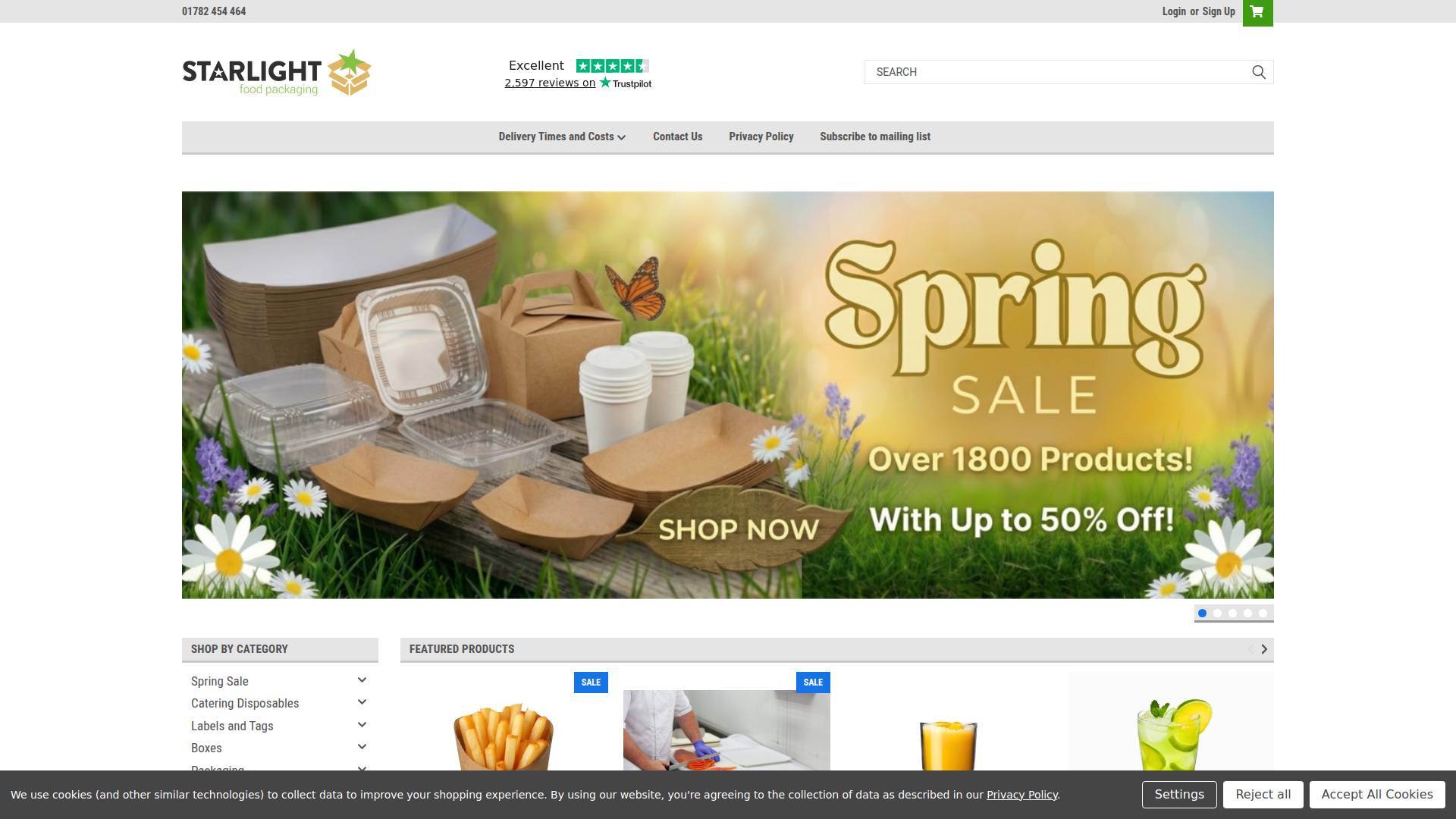 Starlight Packaging Website