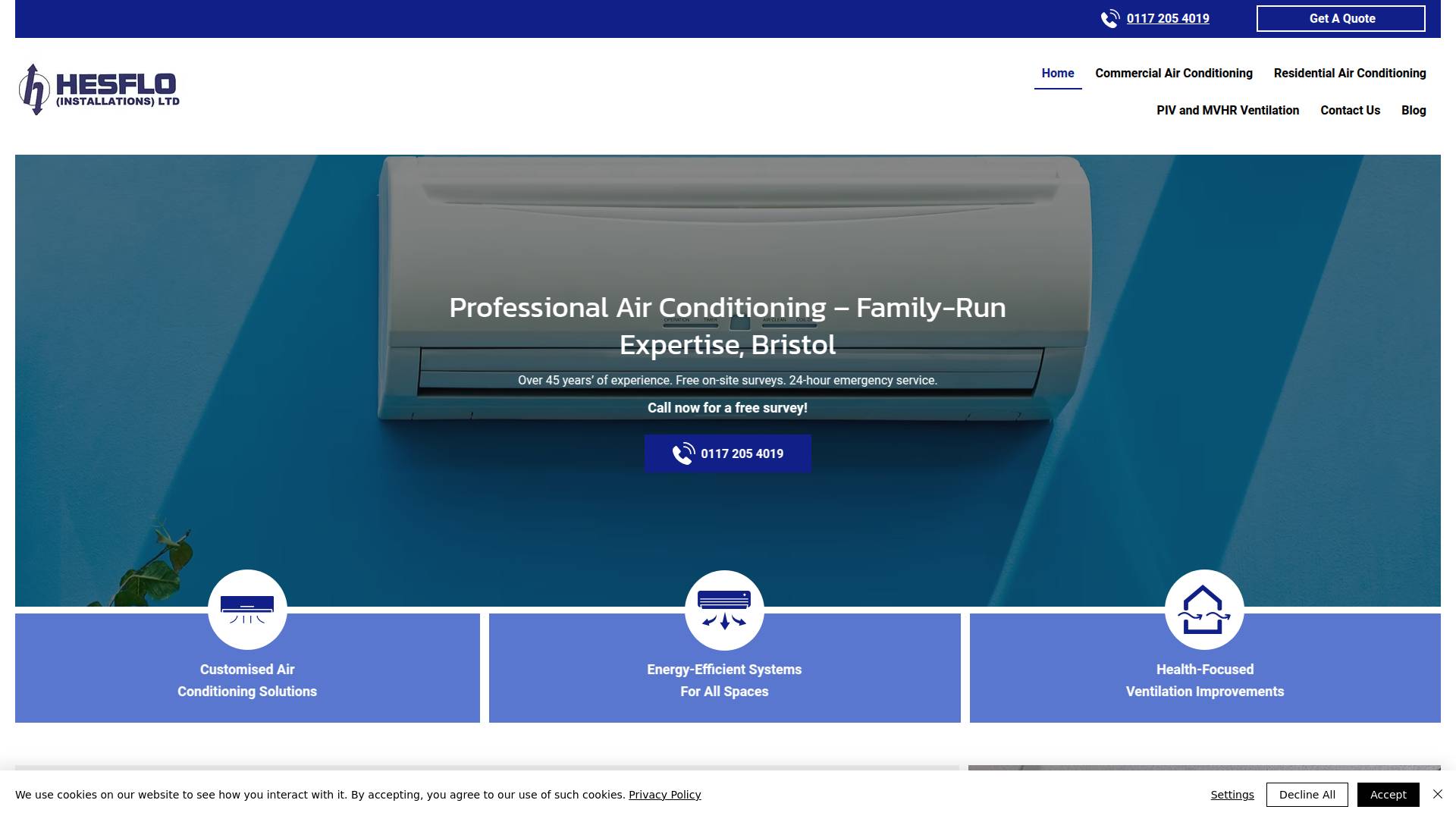 Hesflo Installations Ltd Website