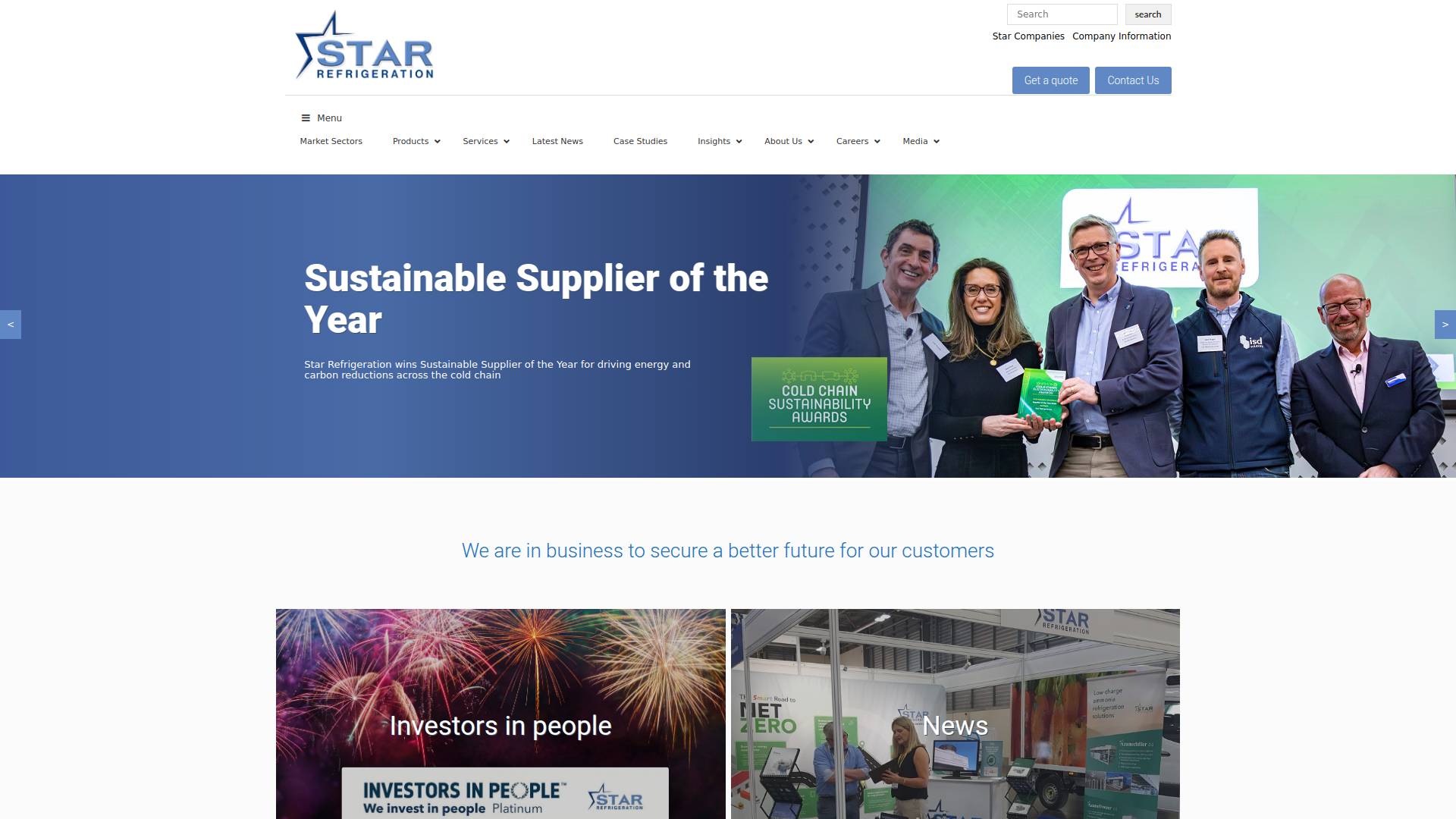 Star Refrigeration Ltd Website